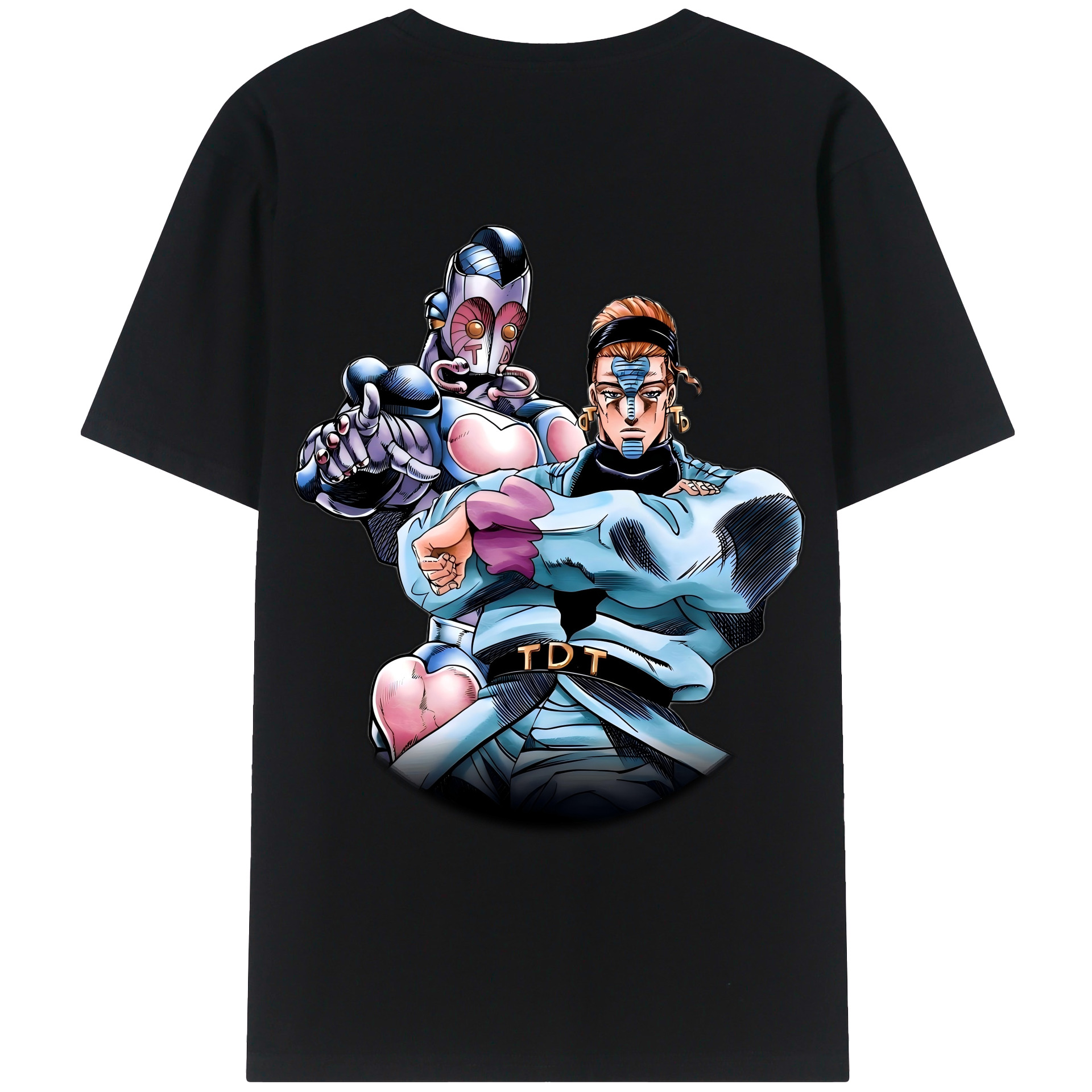 （画像用） ジョジョの奇妙な冒険 ひがしかた じょうすけ JoJo's Bizarre Adventure Higashikata Josuke 綿100％ メンズ半袖Tシャツ（バックプリント） 通気性