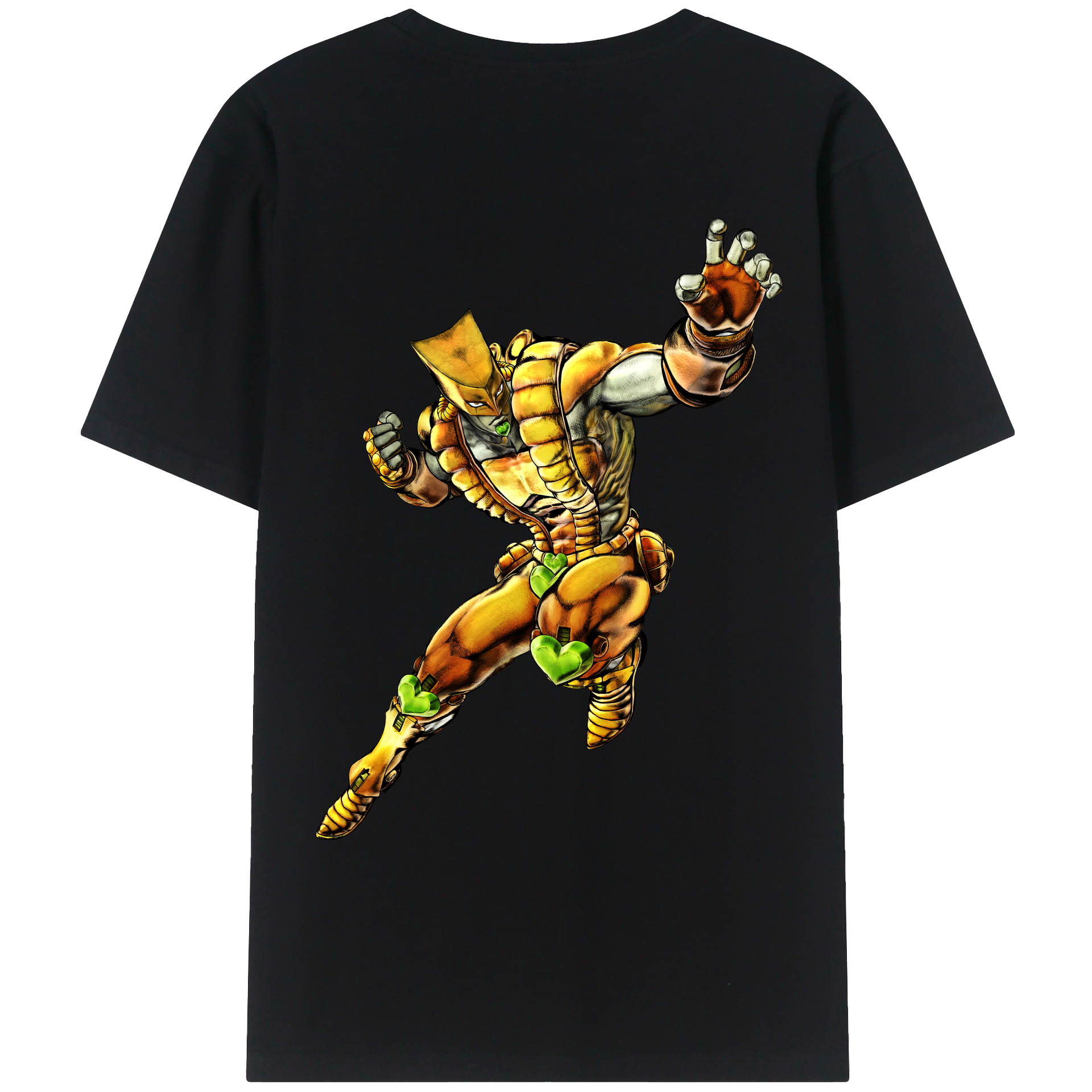 （画像用） ジョジョの奇妙な冒険 ディオ?ブランドー JoJo's Bizarre Adventure Dio Brando 綿100％ メンズ半袖Tシャツ（バックプリント） 通気性