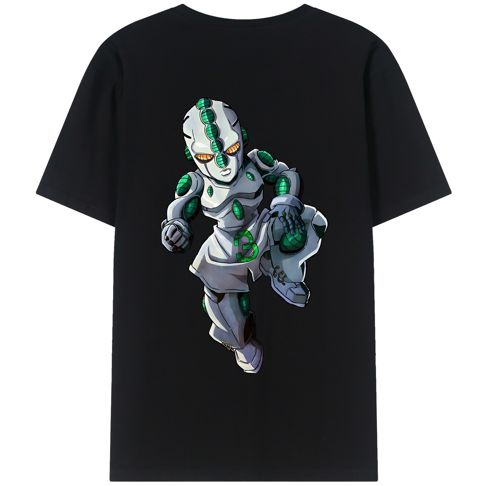 （画像用） ジョジョの奇妙な冒険 広瀨康一 JoJo's Bizarre Adventure Hirose Koichi 綿100％ メンズ半袖Tシャツ（バックプリント） 通気性