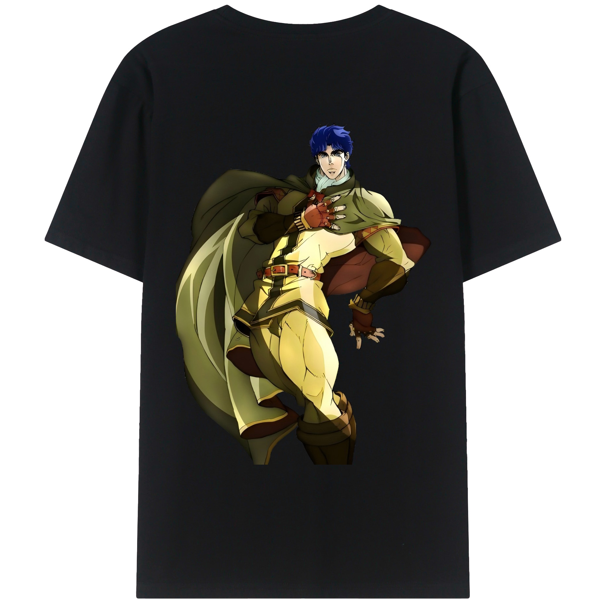 （画像用） ジョジョの奇妙な冒険 /ジョナサン?ジョースター JoJo's Bizarre Adventure Jonathan Joestar 綿100％ メンズ半袖Tシャツ（バックプリント） 通気性