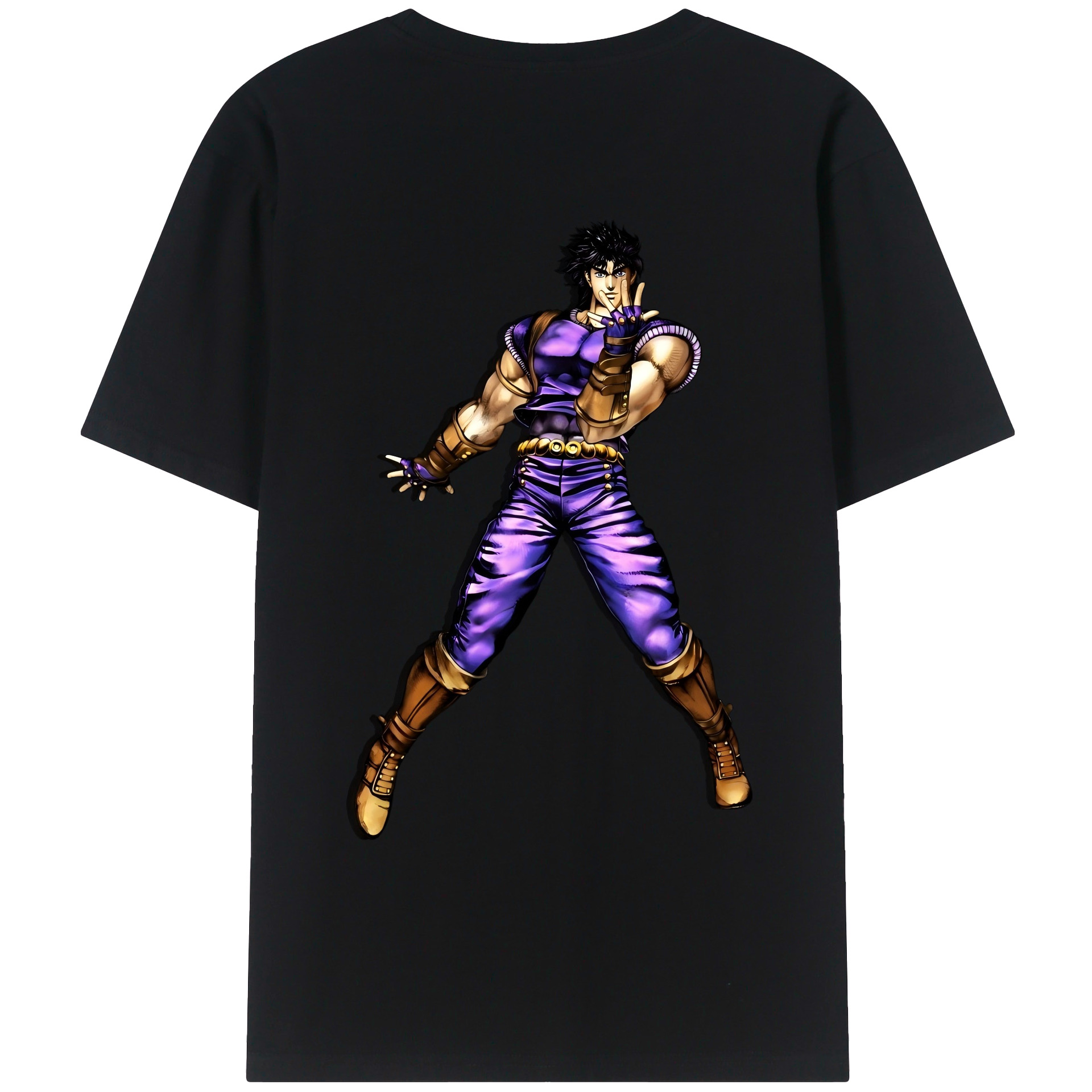 （画像用） ジョジョの奇妙な冒険 /ジョナサン?ジョースター JoJo's Bizarre Adventure Jonathan Joestar 綿100％ メンズ半袖Tシャツ（バックプリント） 通気性