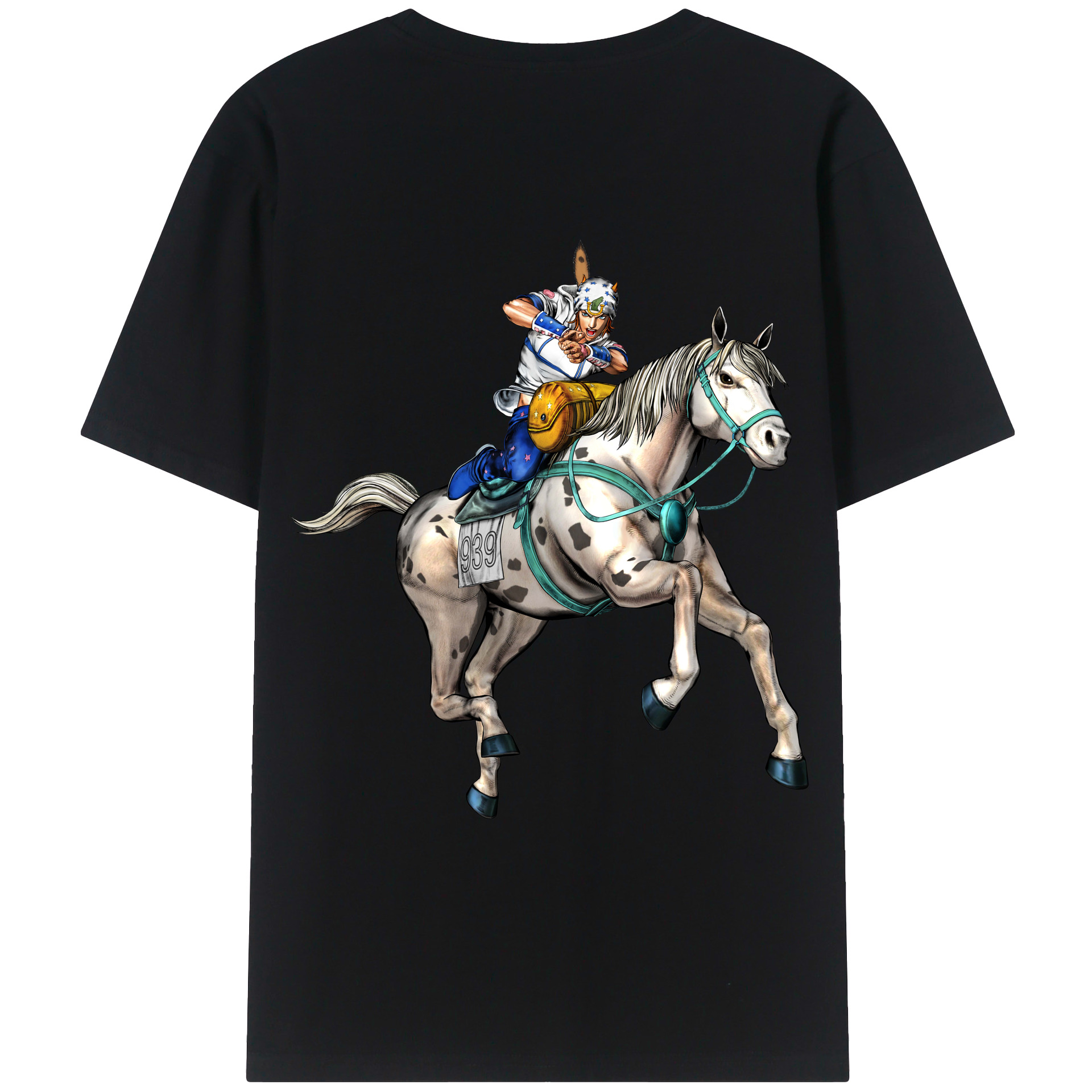 （画像用） ジョジョの奇妙な冒険 ジョナサン?ジョースター JoJo's Bizarre Adventure Jonathan Joestar 綿100％ メンズ半袖Tシャツ（バックプリント） 通気性