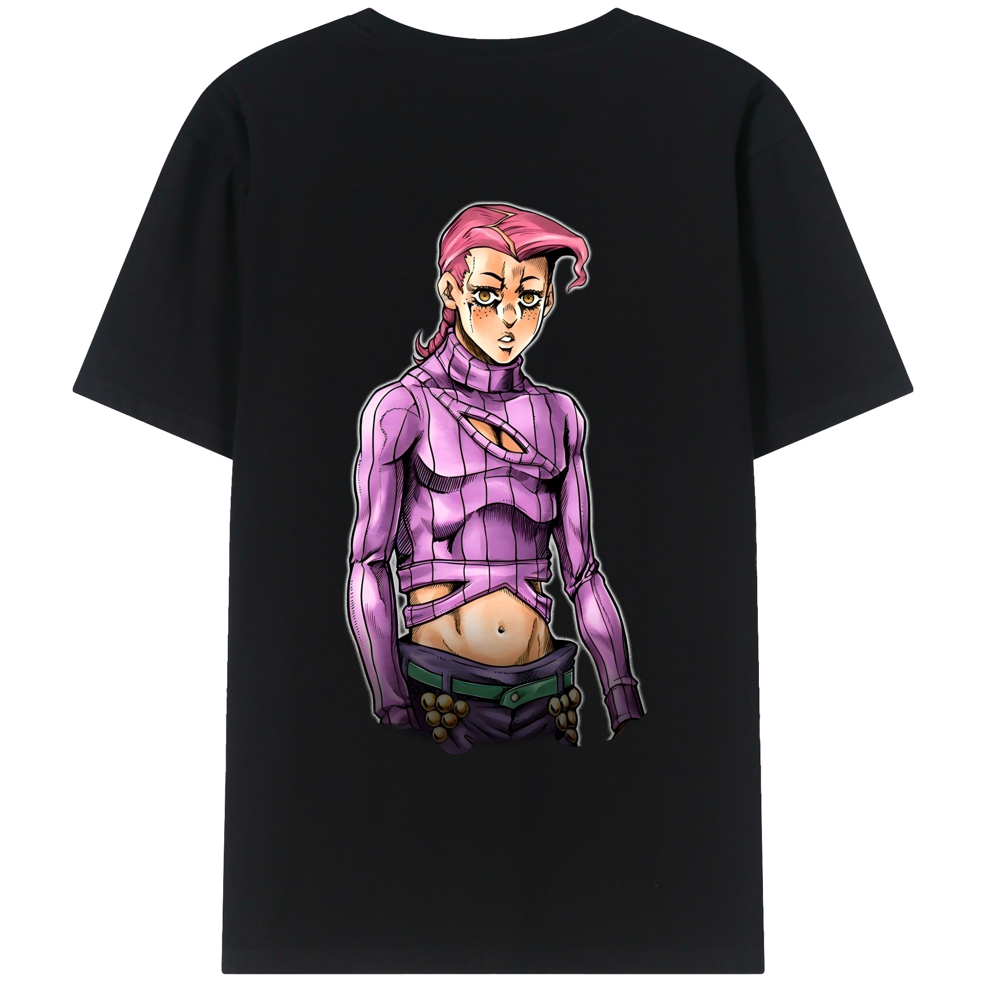 （画像用） ジョジョの奇妙な冒険 ビネガー?ドッピオ JoJo's Bizarre Adventure Vinegar Doppio 綿100％ メンズ半袖Tシャツ（バックプリント） 通気性