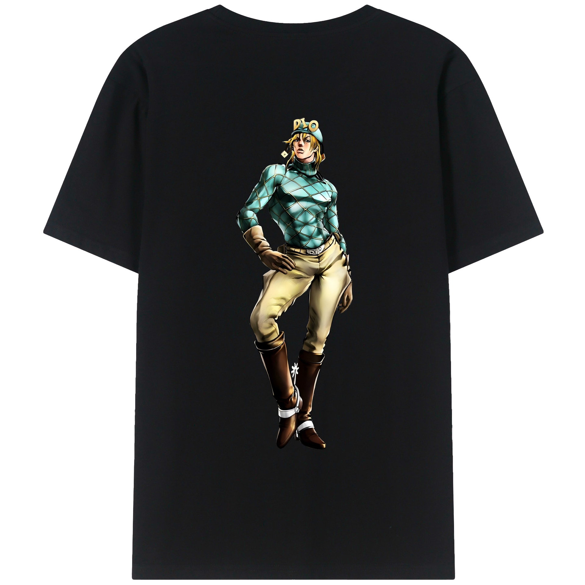 （画像用） ジョジョの奇妙な冒険 ディオ?ブランドー JoJo's Bizarre Adventure Dio Brando 綿100％ メンズ半袖Tシャツ（バックプリント） 通気性
