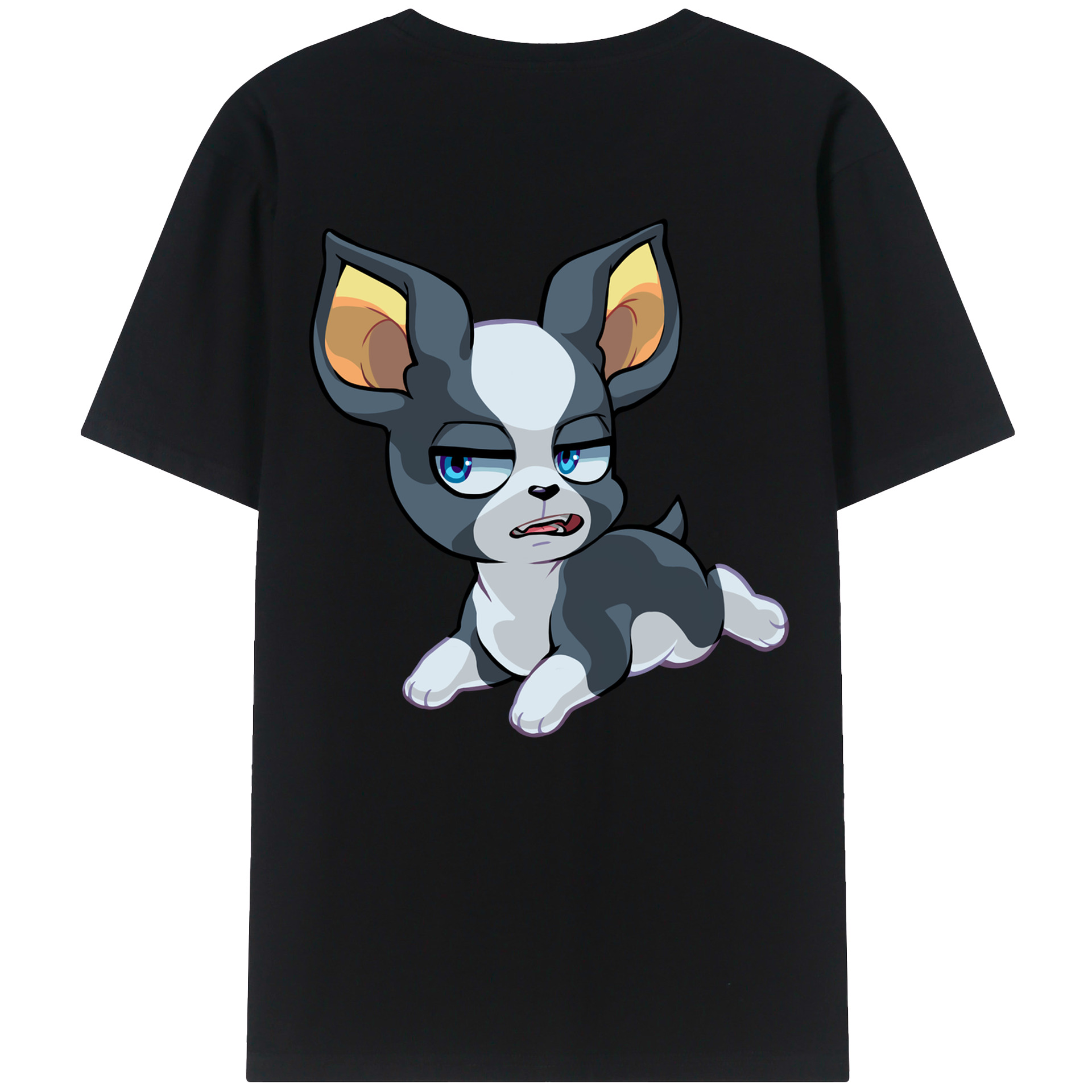 （画像用） ジョジョの奇妙な冒険 イギー JoJo's Bizarre Adventure Iggy 綿100％ メンズ半袖Tシャツ（バックプリント） 通気性