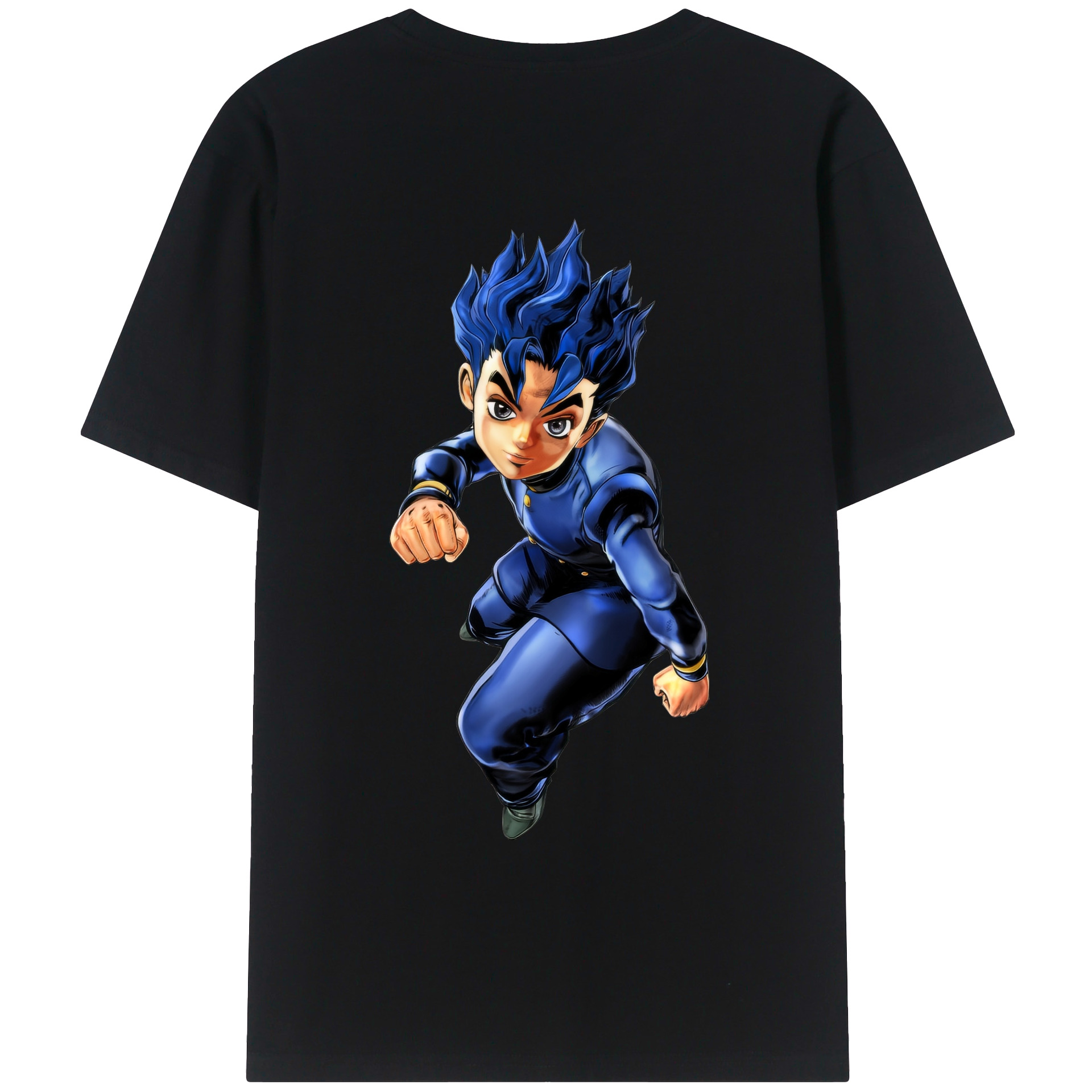 （画像用） ジョジョの奇妙な冒険 広瀨康一 JoJo's Bizarre Adventure Hirose Koichi 綿100％ メンズ半袖Tシャツ（バックプリント） 通気性