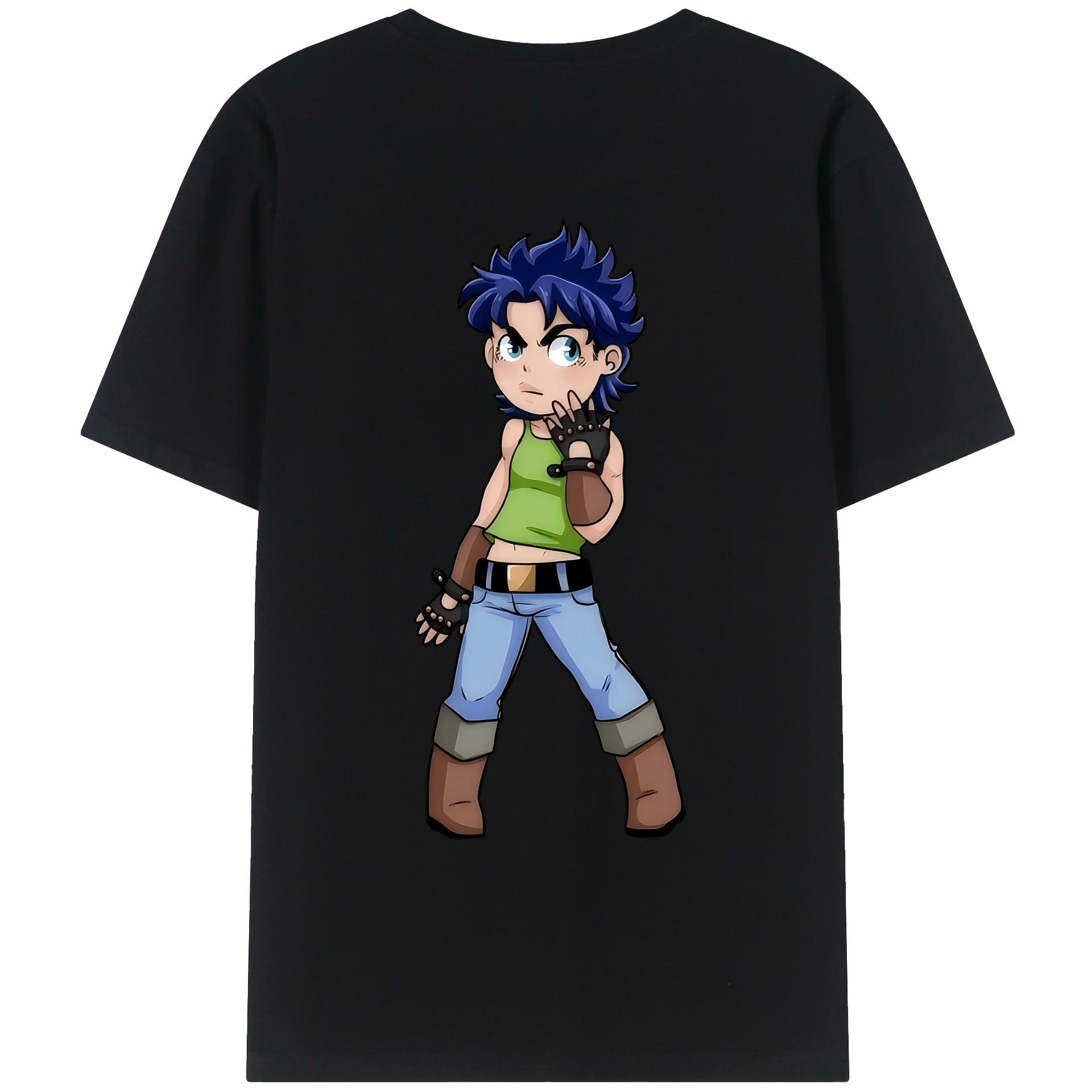 （画像用） ジョジョの奇妙な冒険 広瀨康一 JoJo's Bizarre Adventure Hirose Koichi 綿100％ メンズ半袖Tシャツ（バックプリント） 通気性