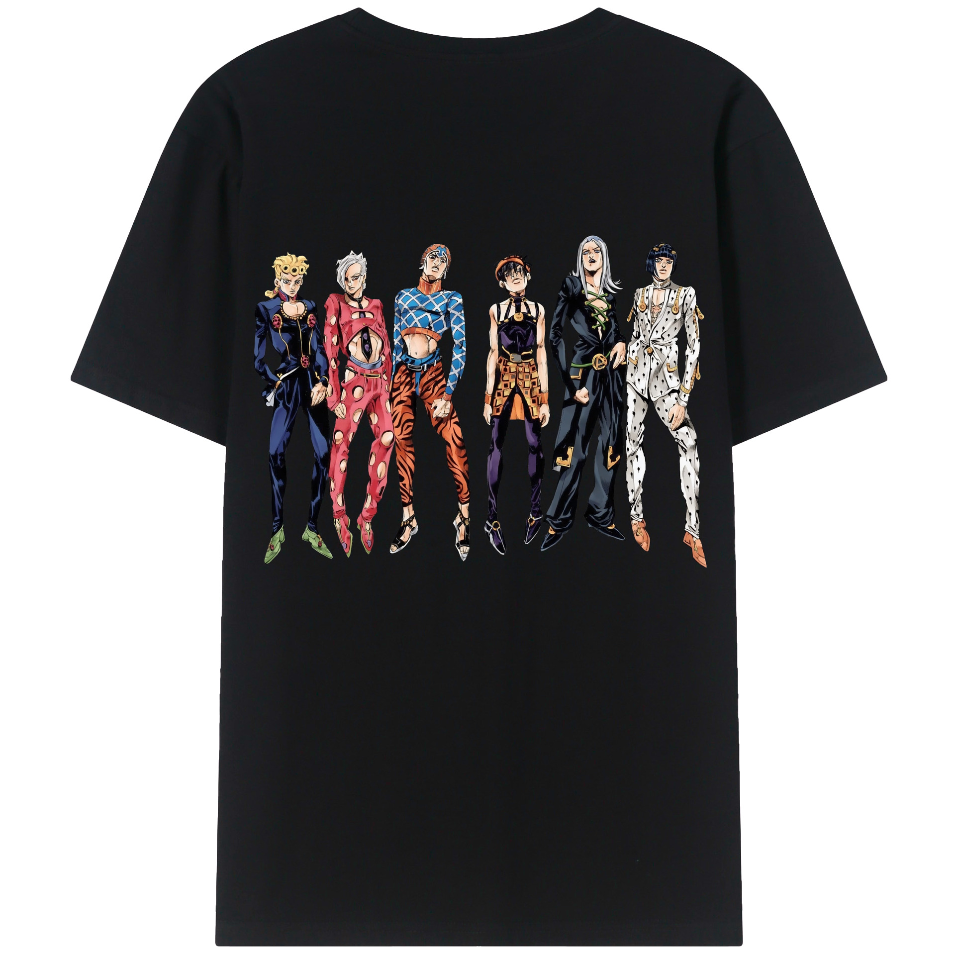 （画像用） ジョジョの奇妙な冒険 JoJo's Bizarre Adventure 綿100％ メンズ半袖Tシャツ（バックプリント） 通気性