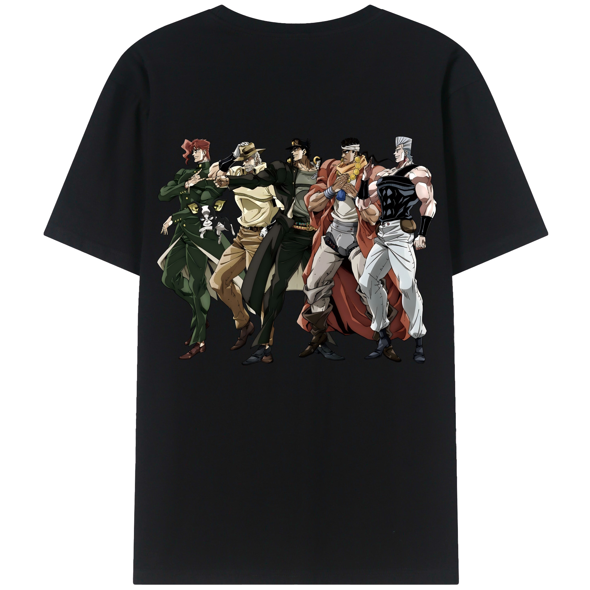 （画像用） ジョジョの奇妙な冒険 JoJo's Bizarre Adventure 綿100％ メンズ半袖Tシャツ（バックプリント） 通気性