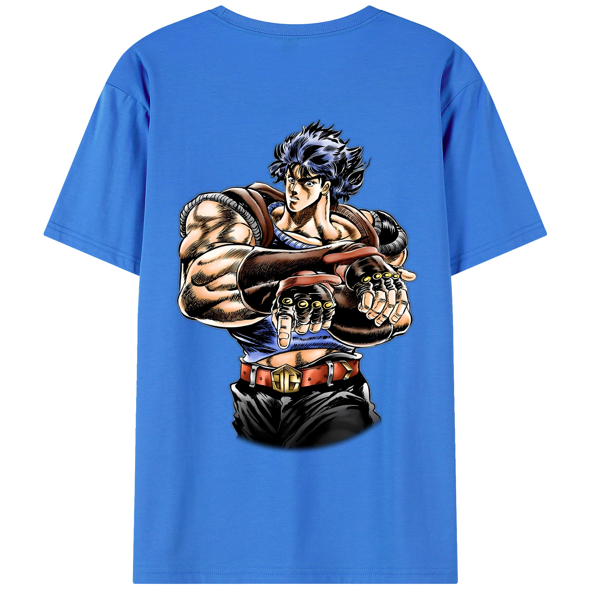 （画像用） ジョジョの奇妙な冒険 /ジョナサン?ジョースター JoJo's Bizarre Adventure Jonathan Joestar 綿100％ メンズ半袖Tシャツ（バックプリント） 通気性