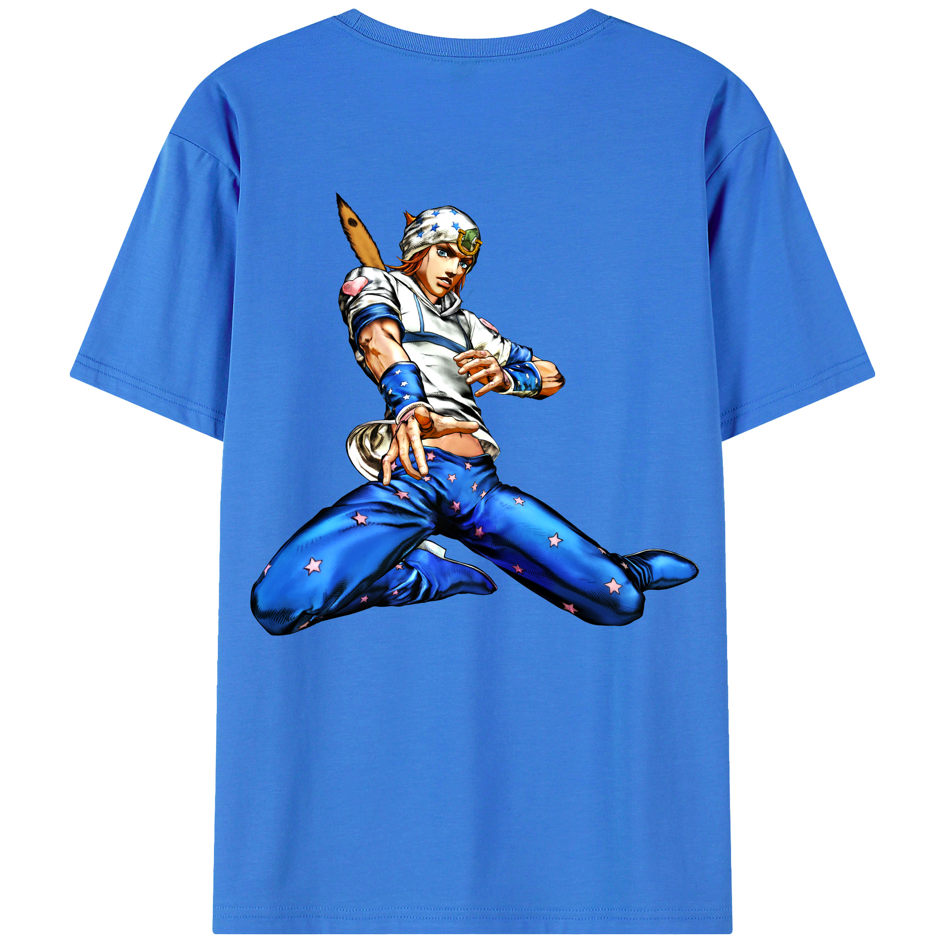 （画像用） ジョジョの奇妙な冒険 ジョナサン?ジョースター JoJo's Bizarre Adventure Jonathan Joestar 綿100％ メンズ半袖Tシャツ（バックプリント） 通気性