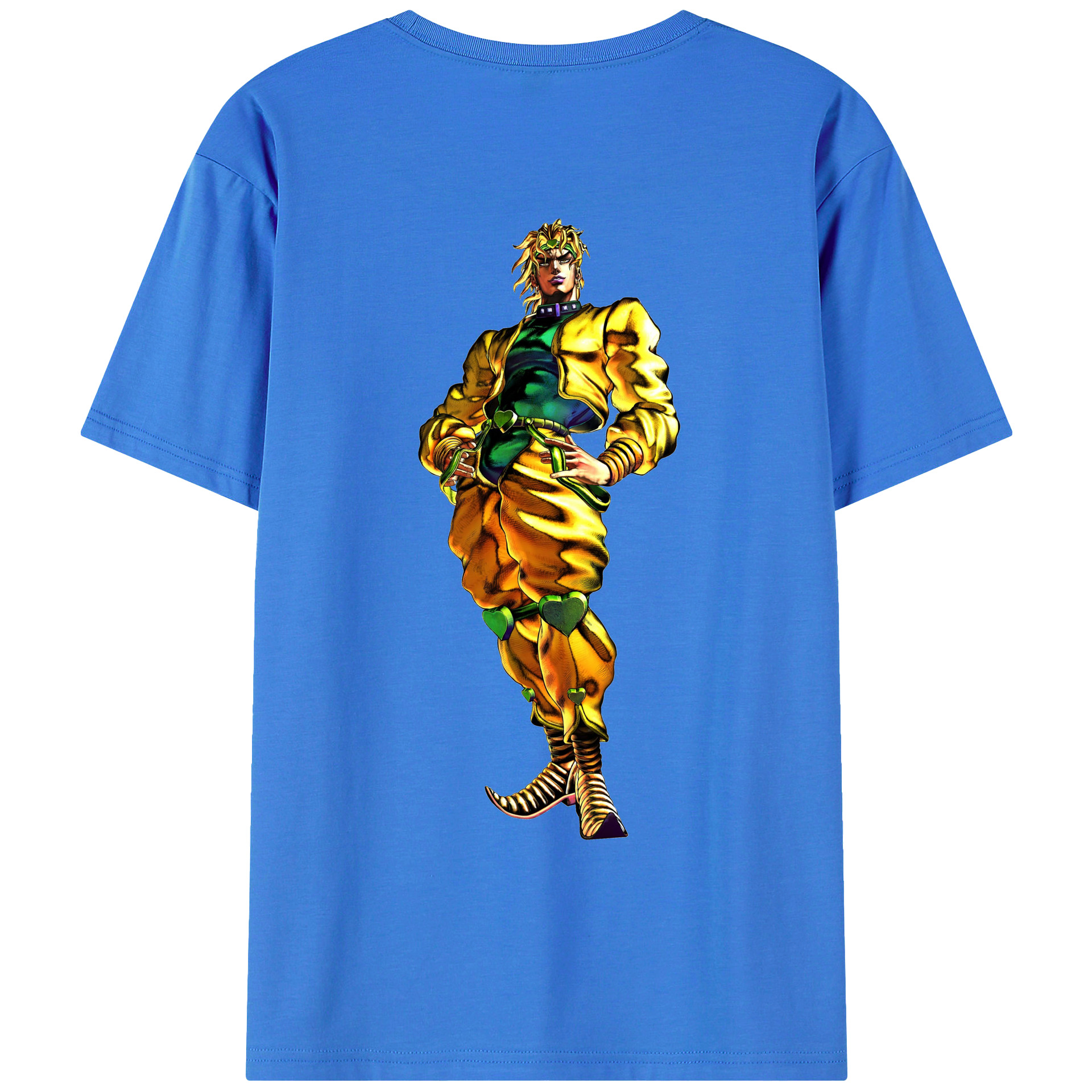（画像用） ジョジョの奇妙な冒険 ディオ?ブランドー JoJo's Bizarre Adventure Dio Brando 綿100％ メンズ半袖Tシャツ（バックプリント） 通気性