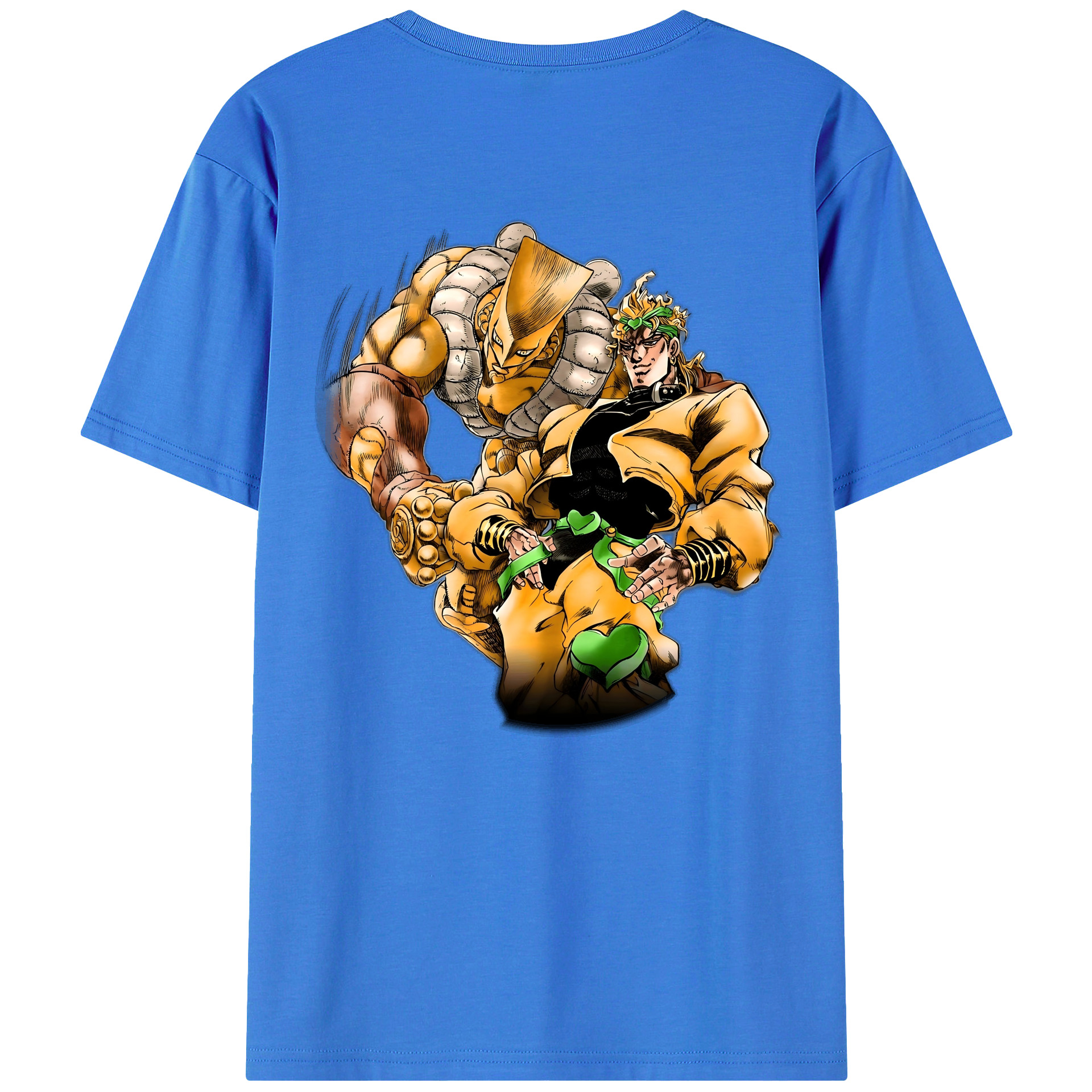 （画像用） ジョジョの奇妙な冒険 ディオ?ブランドー JoJo's Bizarre Adventure Dio Brando 綿100％ メンズ半袖Tシャツ（バックプリント） 通気性