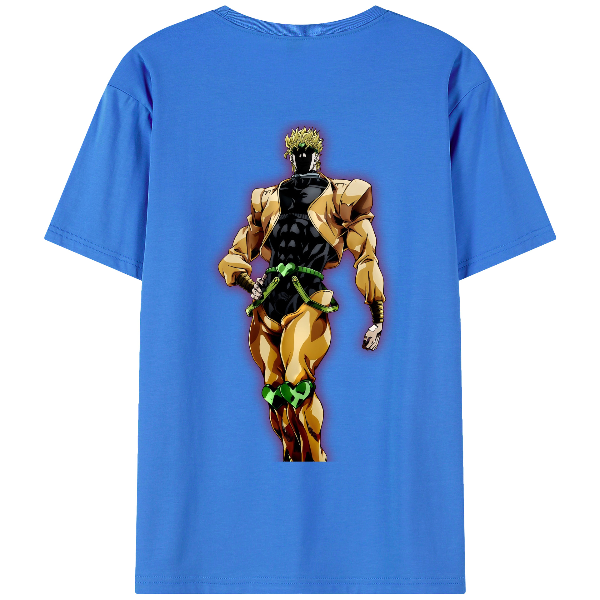 （画像用） ジョジョの奇妙な冒険 ディオ?ブランドー JoJo's Bizarre Adventure Dio Brando 綿100％ メンズ半袖Tシャツ（バックプリント） 通気性