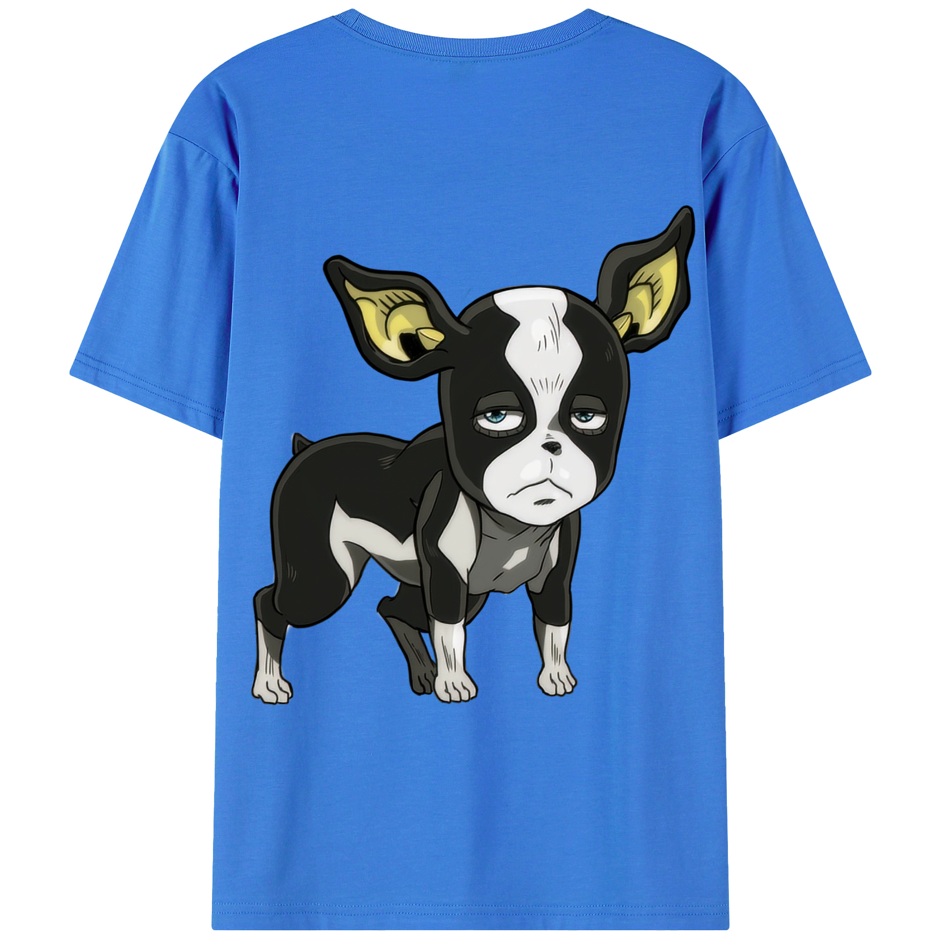 （画像用） ジョジョの奇妙な冒険 イギー JoJo's Bizarre Adventure Iggy 綿100％ メンズ半袖Tシャツ（バックプリント） 通気性