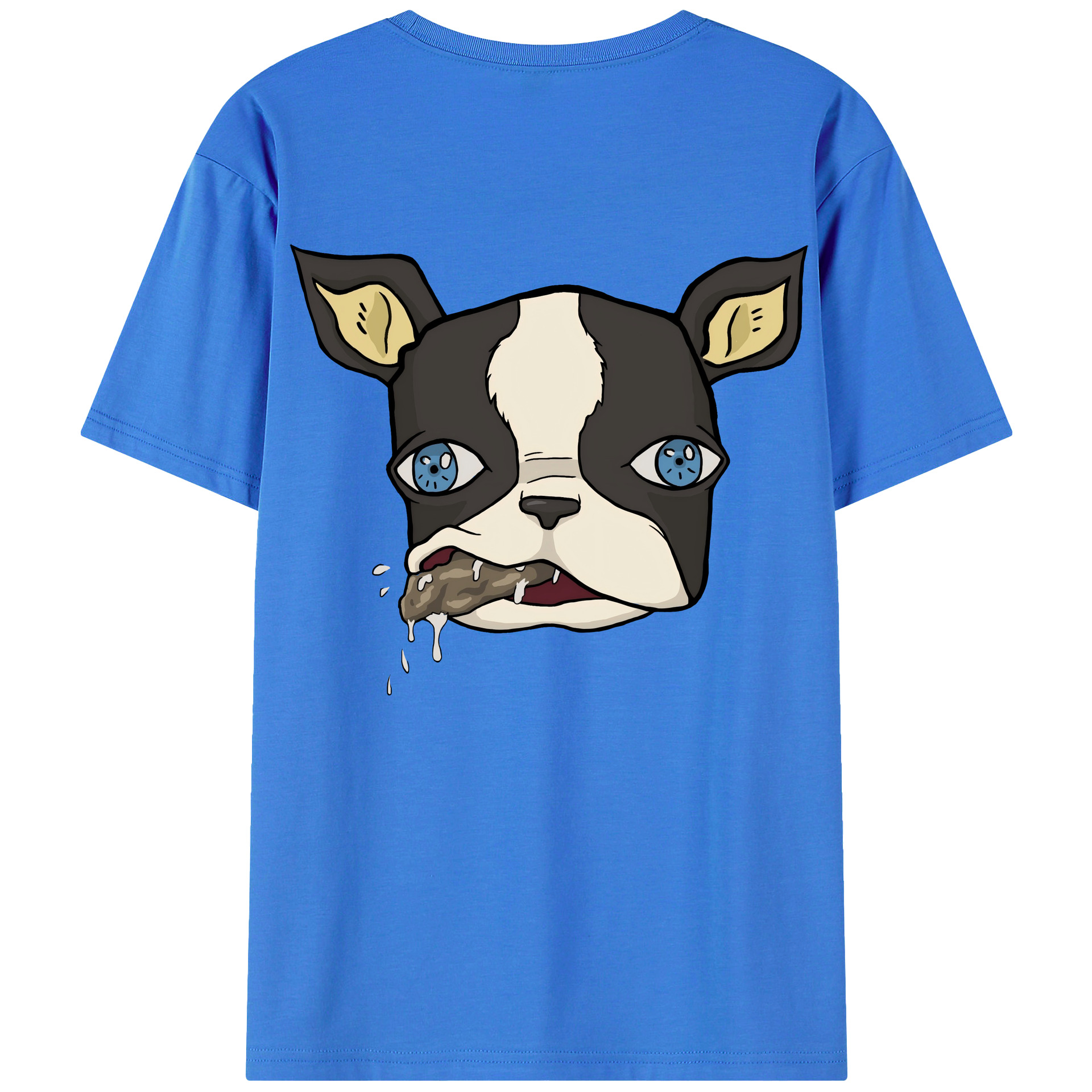 （画像用） ジョジョの奇妙な冒険 イギー JoJo's Bizarre Adventure Iggy 綿100％ メンズ半袖Tシャツ（バックプリント） 通気性
