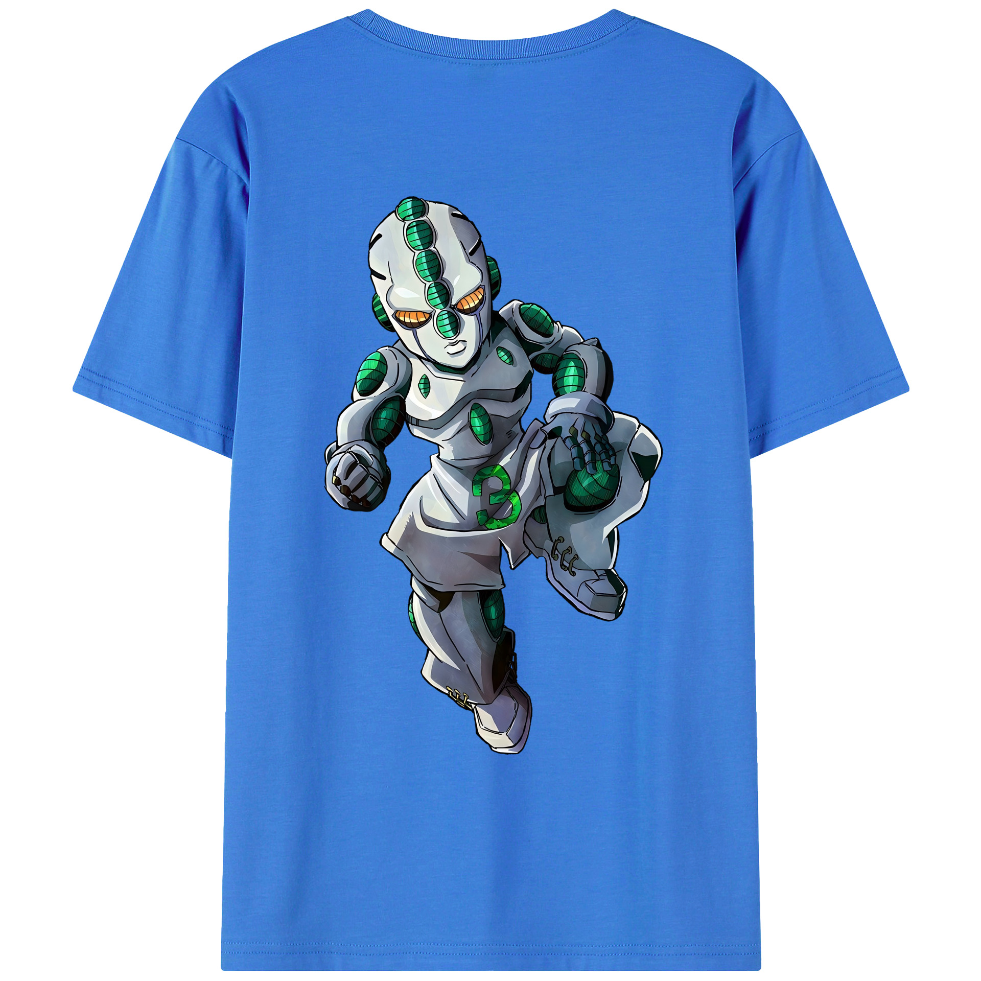 （画像用） ジョジョの奇妙な冒険 広瀨康一 JoJo's Bizarre Adventure Hirose Koichi 綿100％ メンズ半袖Tシャツ（バックプリント） 通気性