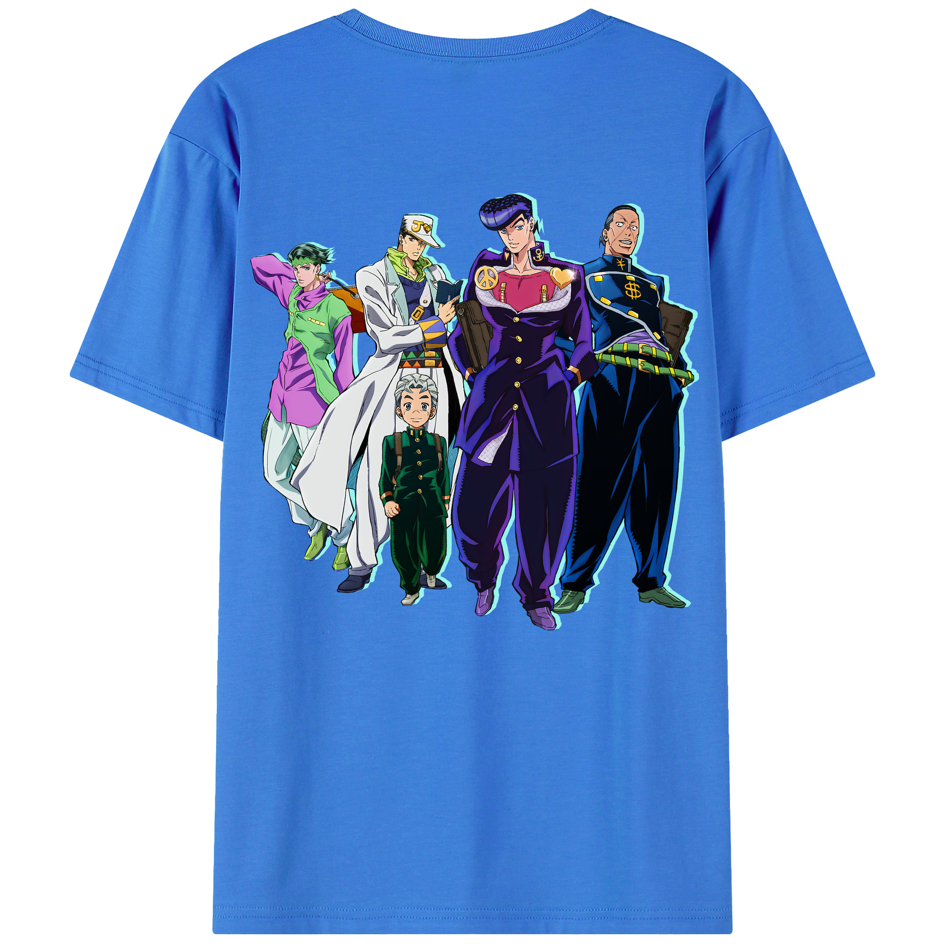 （画像用） ジョジョの奇妙な冒険 JoJo's Bizarre Adventure 綿100％ メンズ半袖Tシャツ（バックプリント） 通気性