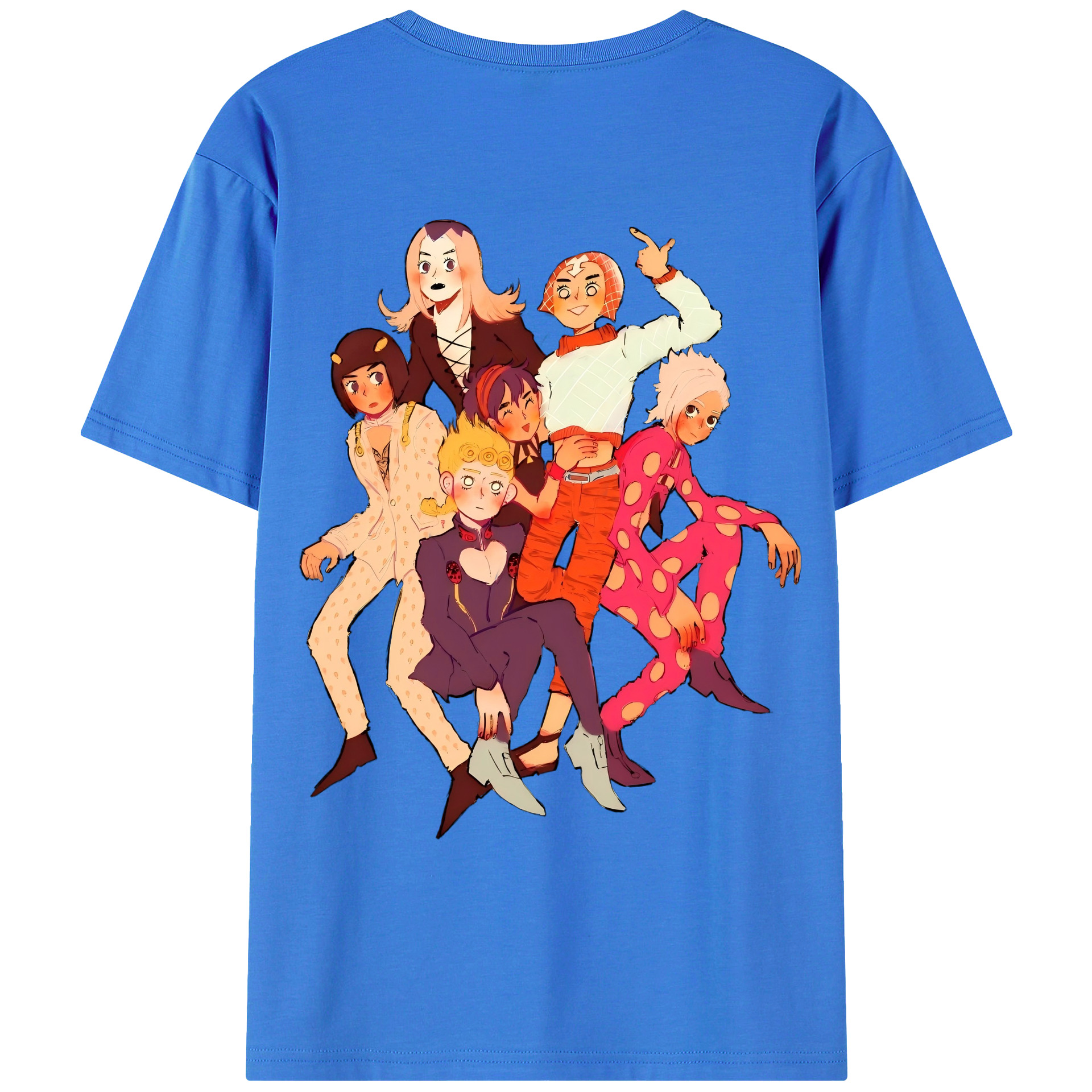 ジョジョの奇妙な冒険 JoJo's Bizarre Adventure 綿100％ メンズ半袖Tシャツ（バックプリント） 通気性