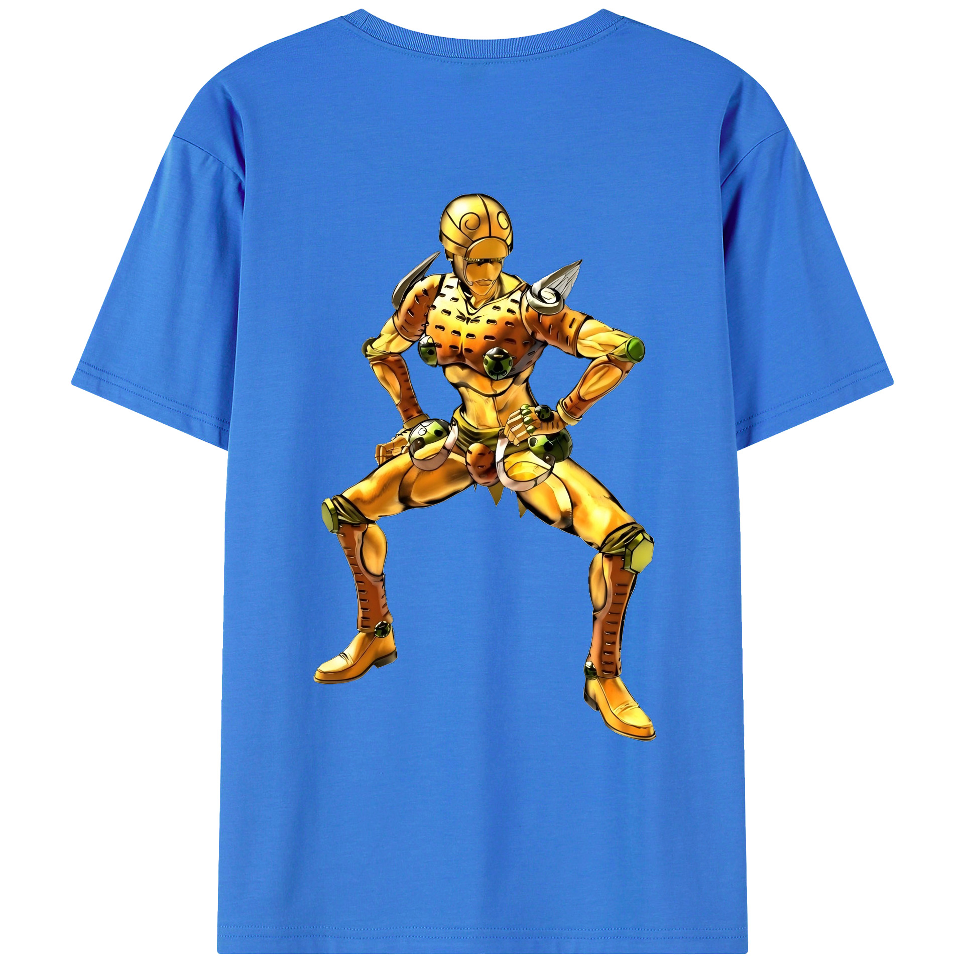 （画像用） ジョジョの奇妙な冒険 ジョルノ?ジョバァーナ JoJo's Bizarre Adventure Giorno Giovanna 綿100％ メンズ半袖Tシャツ（バックプリント） 通気性