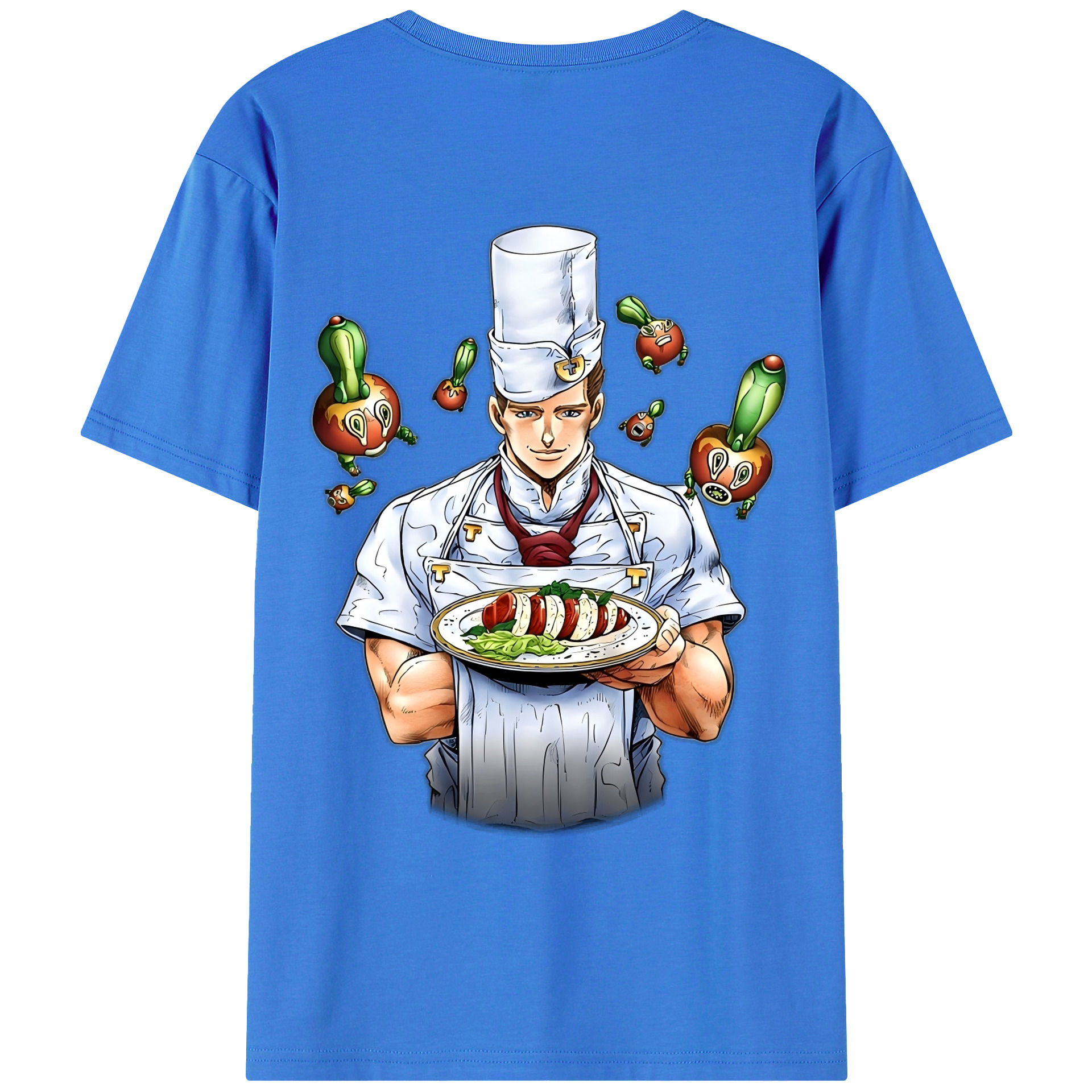 （画像用） ジョジョの奇妙な冒険 Tonio Trussardi JoJo's Bizarre Adventure トニオ?トラッサルディ 綿100％ メンズ半袖Tシャツ（バックプリント） 通気性