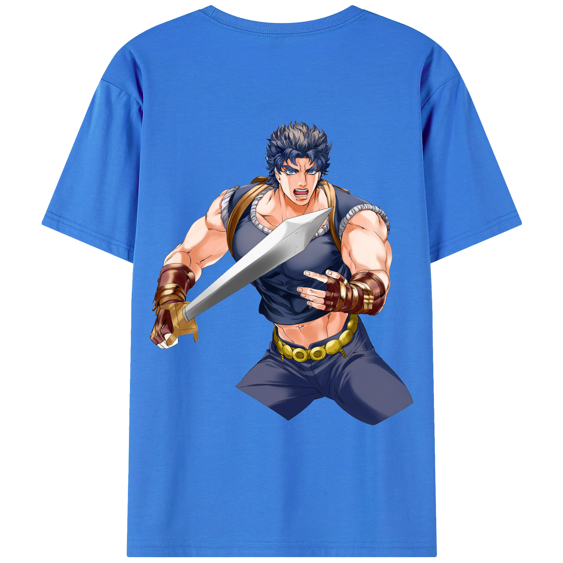 （画像用） ジョジョの奇妙な冒険 /ジョナサン?ジョースター JoJo's Bizarre Adventure Jonathan Joestar 綿100％ メンズ半袖Tシャツ（バックプリント） 通気性