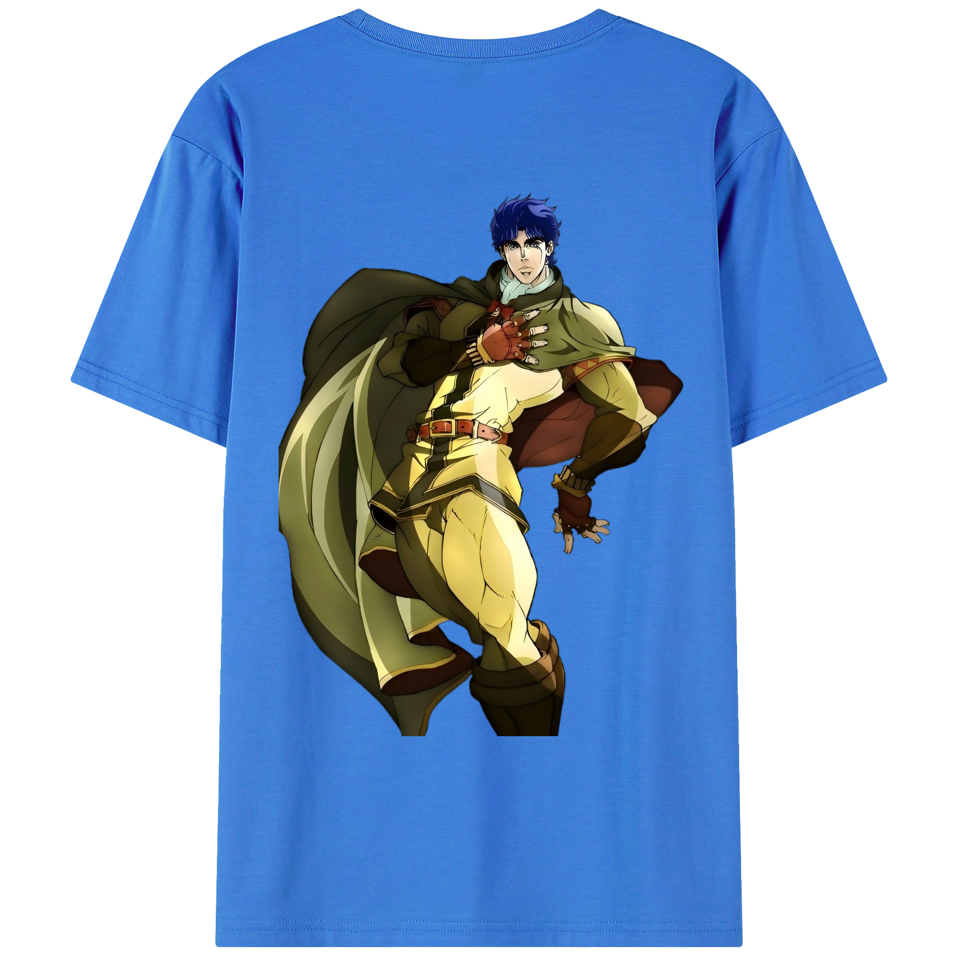 （画像用） ジョジョの奇妙な冒険 /ジョナサン?ジョースター JoJo's Bizarre Adventure Jonathan Joestar 綿100％ メンズ半袖Tシャツ（バックプリント） 通気性