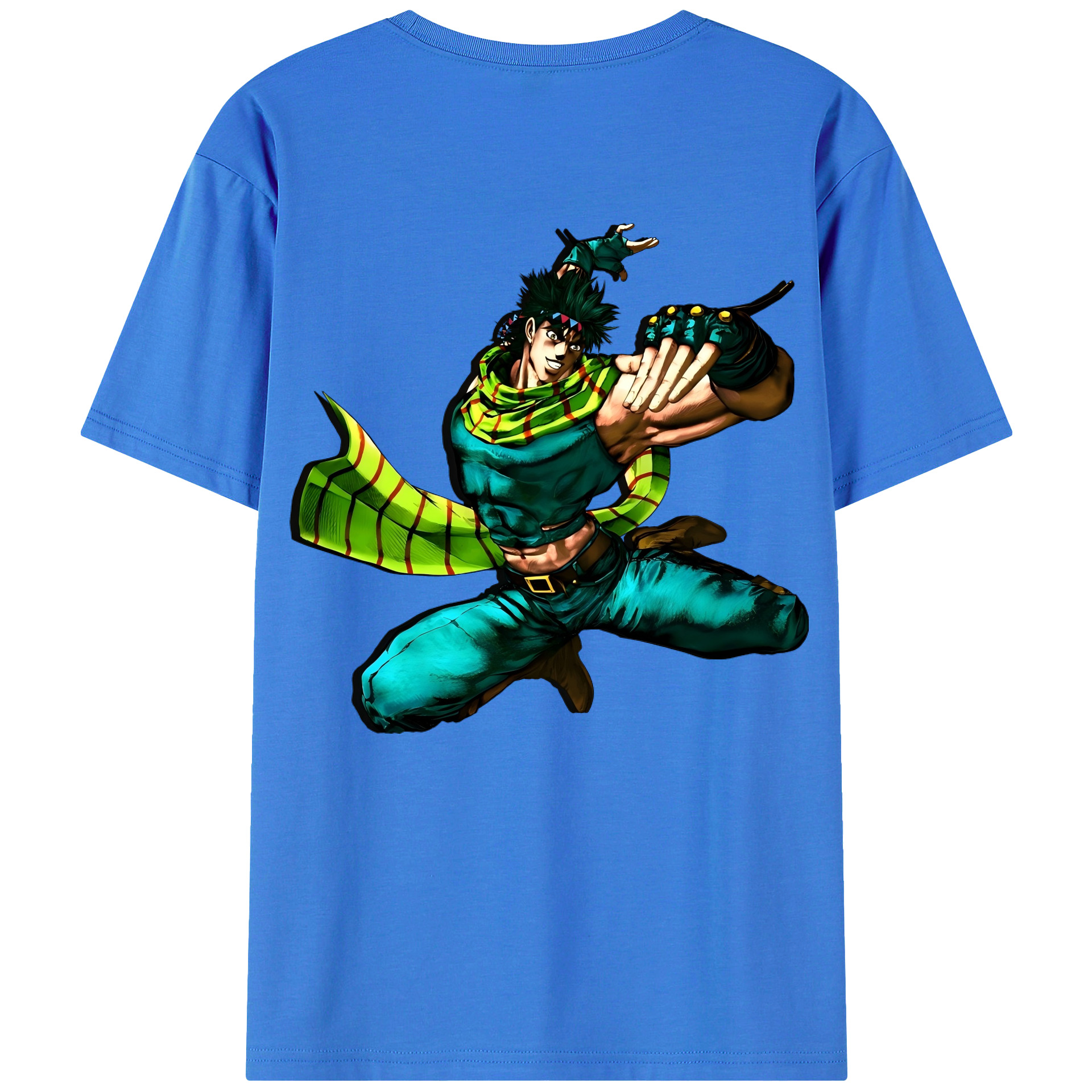 （画像用） ジョジョの奇妙な冒険 ジョセフ?ジョースター JoJo's Bizarre Adventure Joseph Joestar 綿100％ メンズ半袖Tシャツ（バックプリント） 通気性
