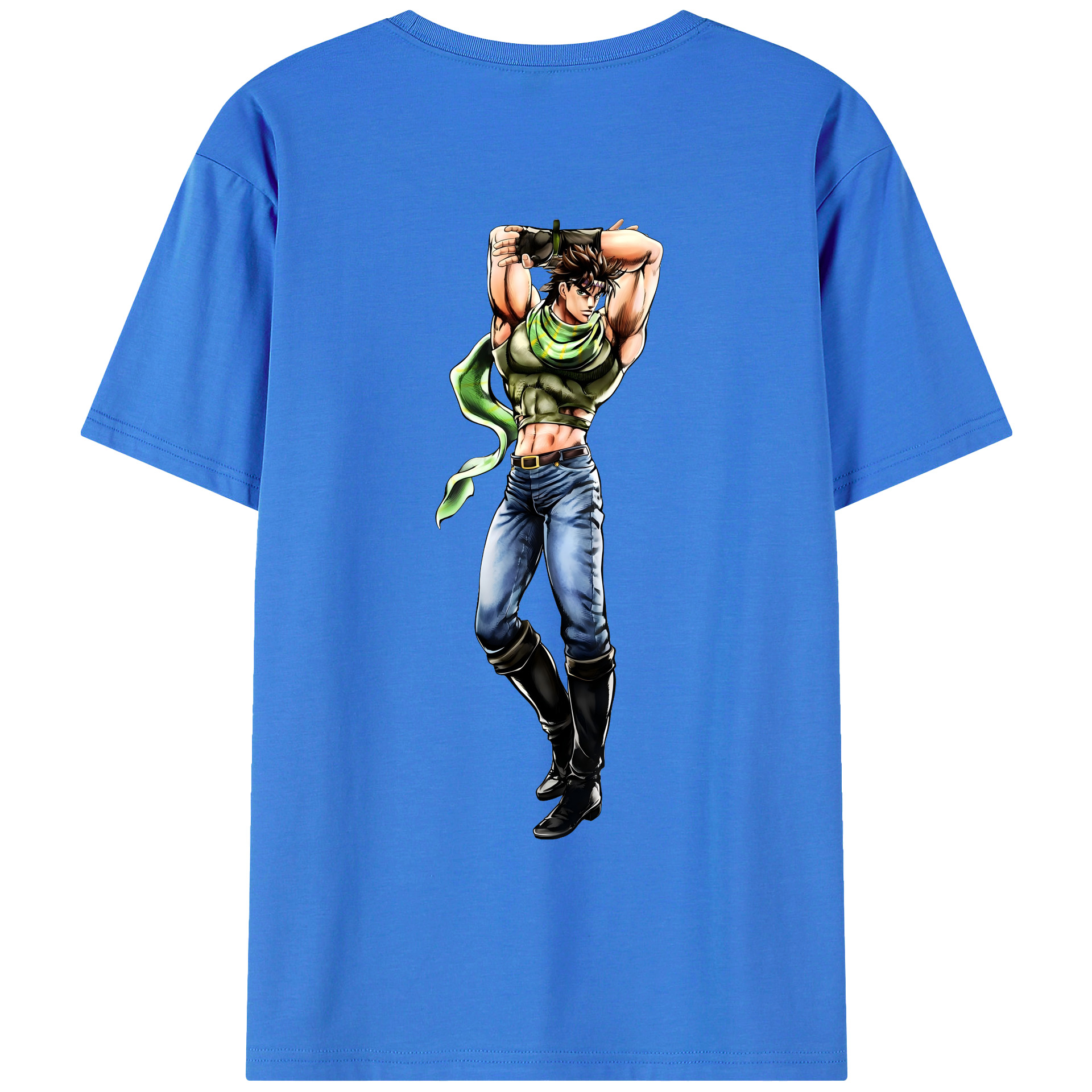 （画像用） ジョジョの奇妙な冒険 ジョセフ?ジョースター JoJo's Bizarre Adventure Joseph Joestar 綿100％ メンズ半袖Tシャツ（バックプリント） 通気性
