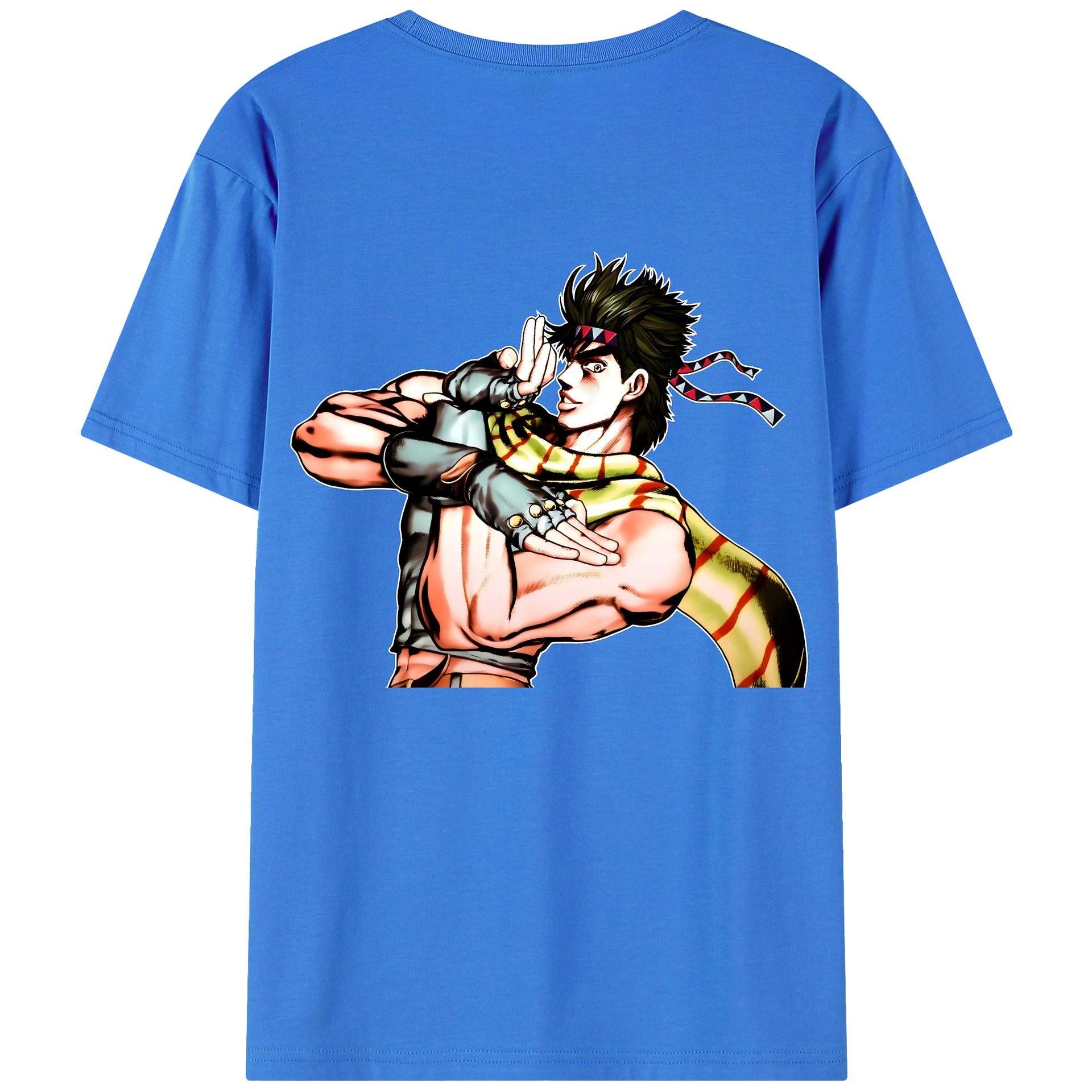 （画像用） ジョジョの奇妙な冒険 ジョセフ?ジョースター JoJo's Bizarre Adventure Joseph Joestar 綿100％ メンズ半袖Tシャツ（バックプリント） 通気性