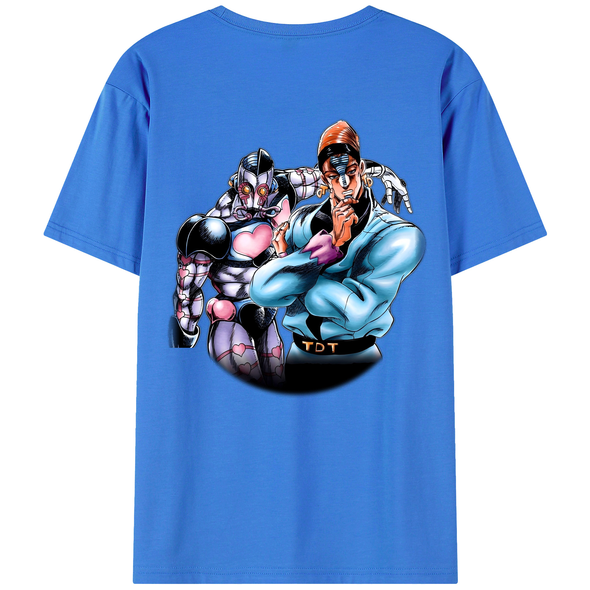 （画像用） ジョジョの奇妙な冒険 ひがしかた じょうすけ JoJo's Bizarre Adventure Higashikata Josuke 綿100％ メンズ半袖Tシャツ（バックプリント） 通気性