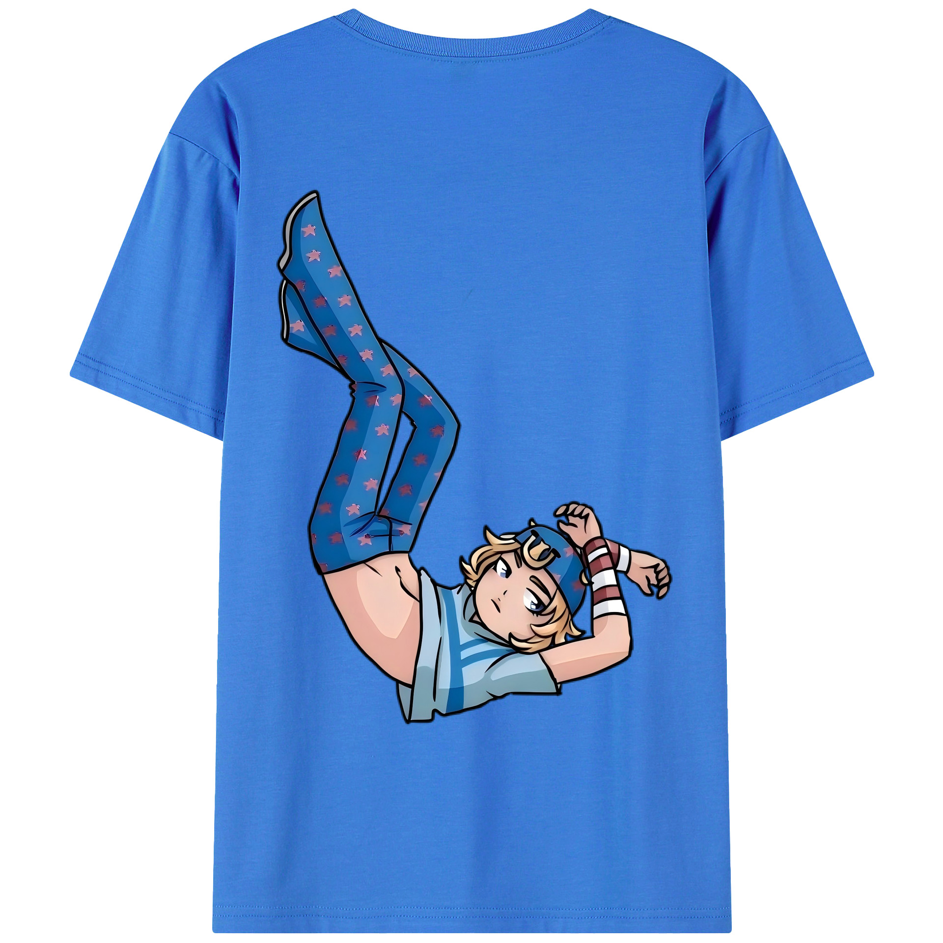 （画像用） ジョジョの奇妙な冒険 グイード?ミスタ JoJo's Bizarre Adventure Guido Mista 綿100％ メンズ半袖Tシャツ（バックプリント） 通気性