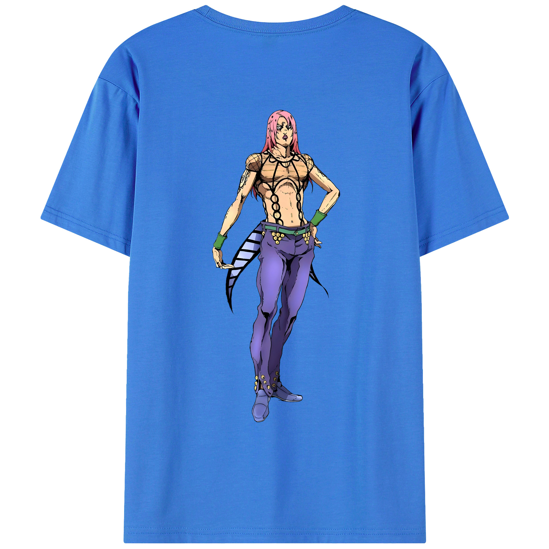 （画像用） ジョジョの奇妙な冒険 ビネガー?ドッピオ JoJo's Bizarre Adventure Vinegar Doppio 綿100％ メンズ半袖Tシャツ（バックプリント） 通気性