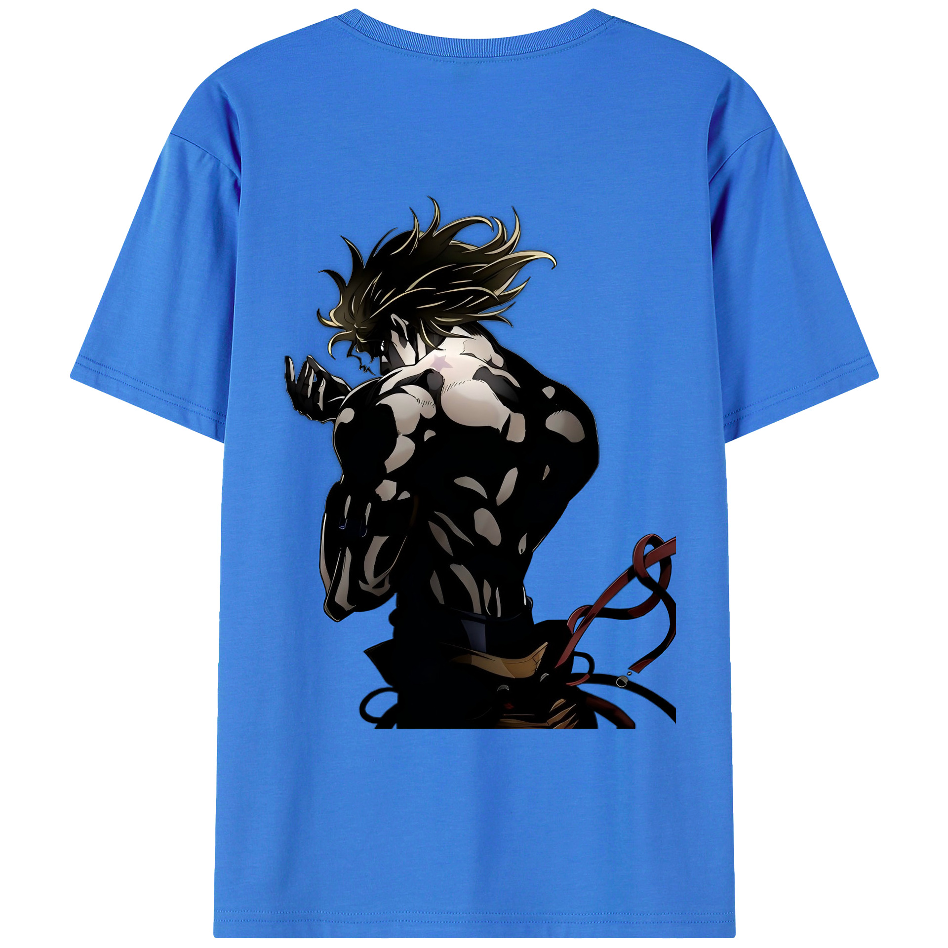 （画像用） ジョジョの奇妙な冒険 ディオ?ブランドー JoJo's Bizarre Adventure Dio Brando 綿100％ メンズ半袖Tシャツ（バックプリント） 通気性