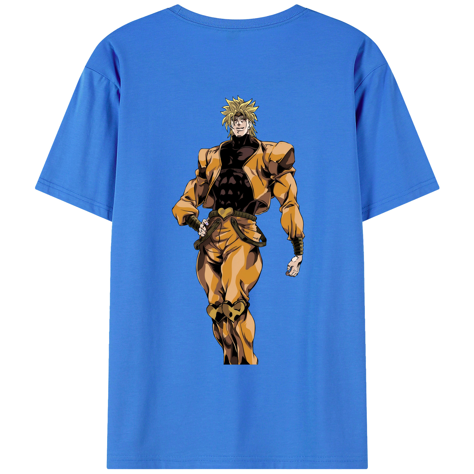 （画像用） ジョジョの奇妙な冒険 ディオ?ブランドー JoJo's Bizarre Adventure Dio Brando 綿100％ メンズ半袖Tシャツ（バックプリント） 通気性