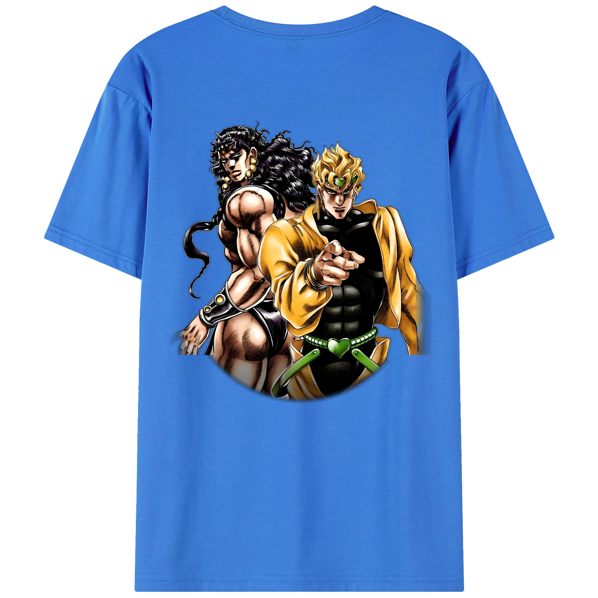 （画像用） ジョジョの奇妙な冒険 ディオ?ブランドー JoJo's Bizarre Adventure Dio Brando 綿100％ メンズ半袖Tシャツ（バックプリント） 通気性