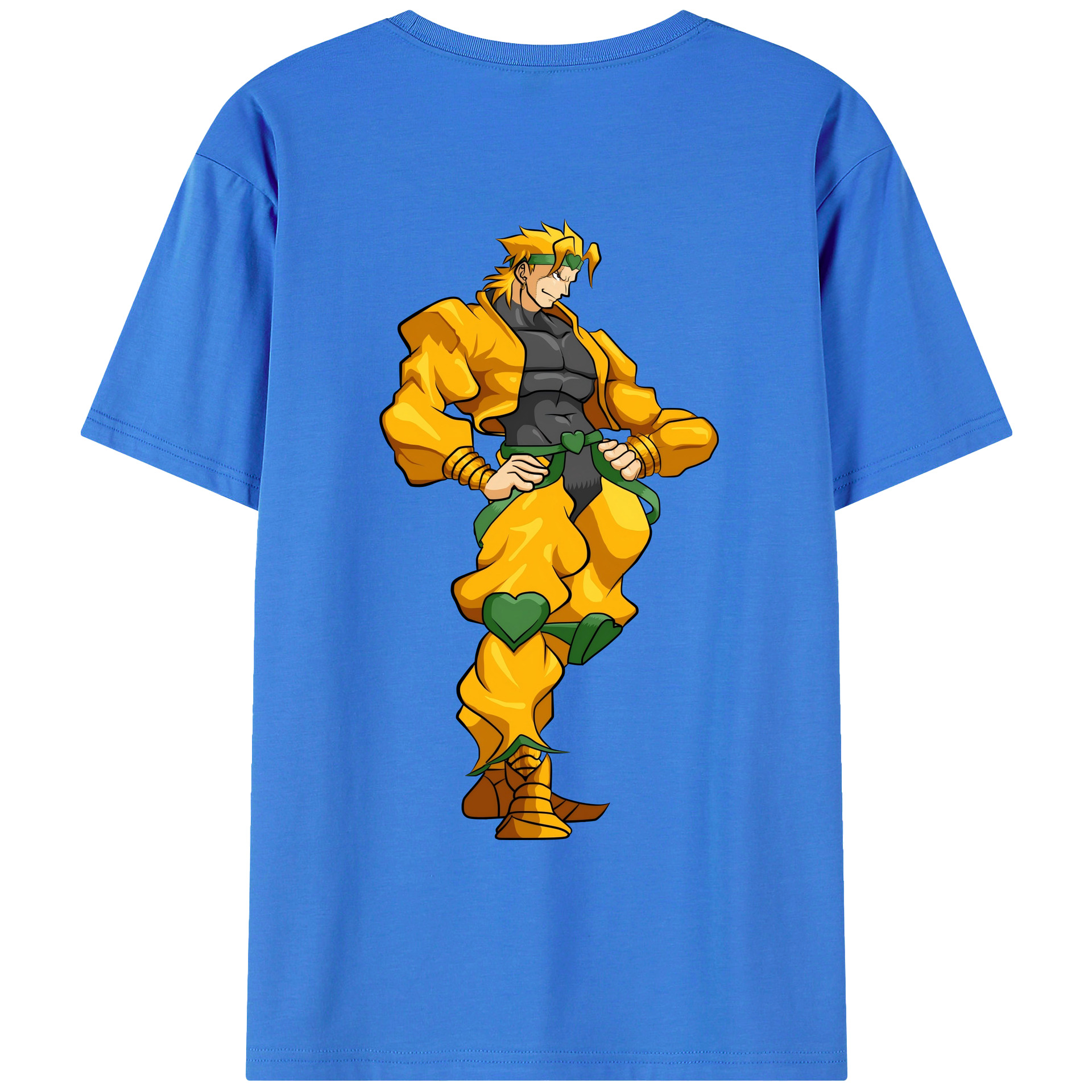 （画像用） ジョジョの奇妙な冒険 ディオ?ブランドー JoJo's Bizarre Adventure Dio Brando 綿100％ メンズ半袖Tシャツ（バックプリント） 通気性