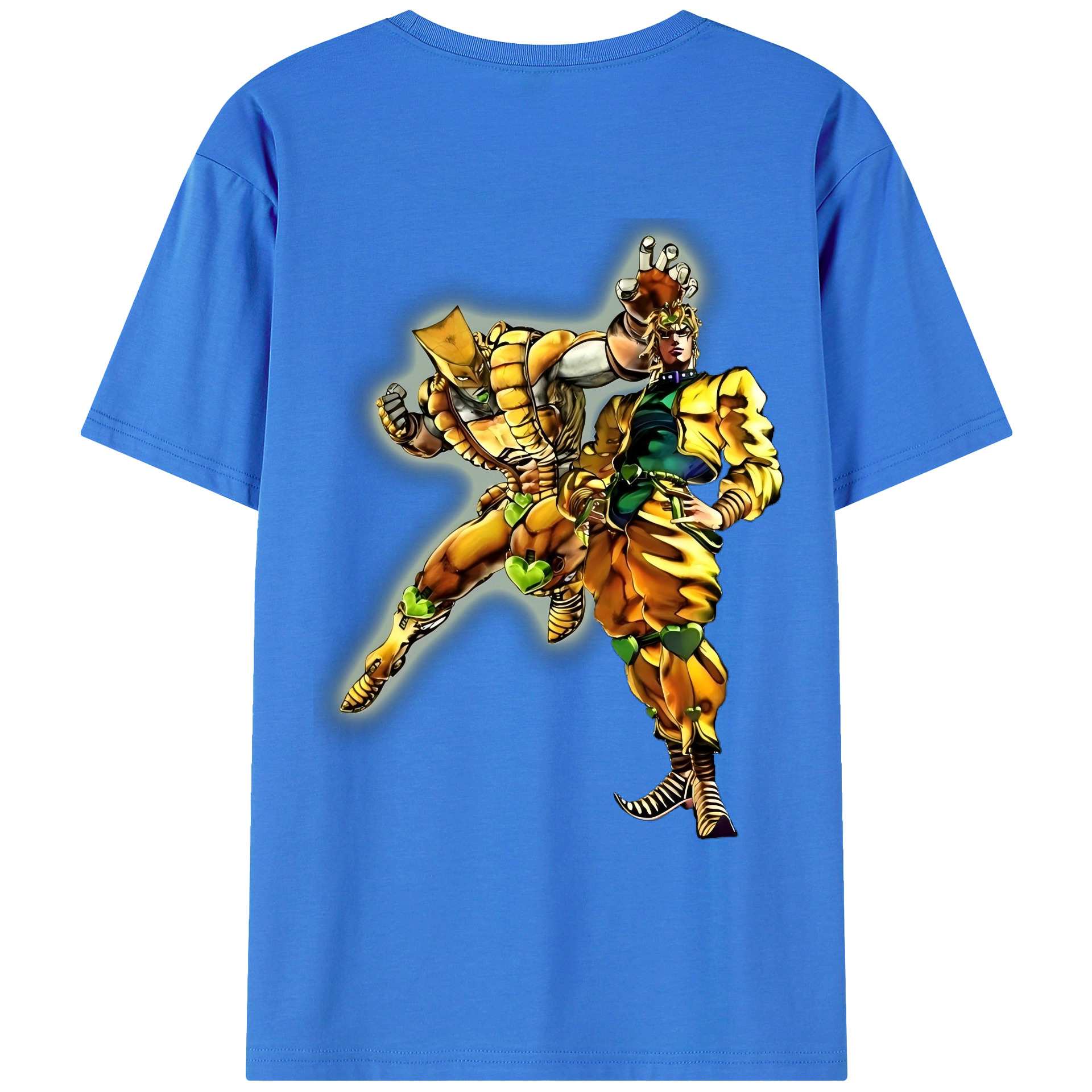 （画像用） ジョジョの奇妙な冒険 ディオ?ブランドー JoJo's Bizarre Adventure Dio Brando 綿100％ メンズ半袖Tシャツ（バックプリント） 通気性