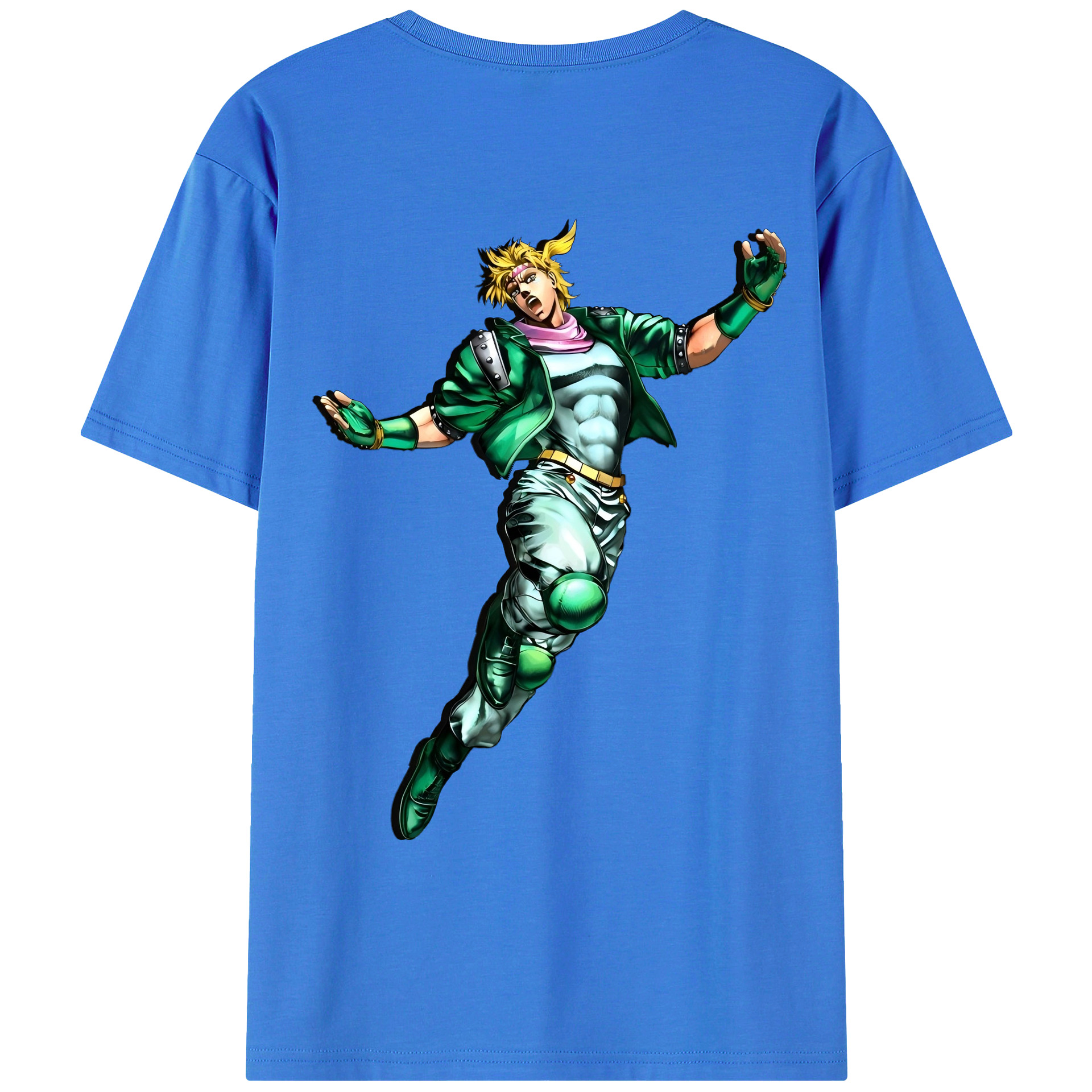 （画像用） ジョジョの奇妙な冒険 ディオ?ブランドー JoJo's Bizarre Adventure Dio Brando 綿100％ メンズ半袖Tシャツ（バックプリント） 通気性