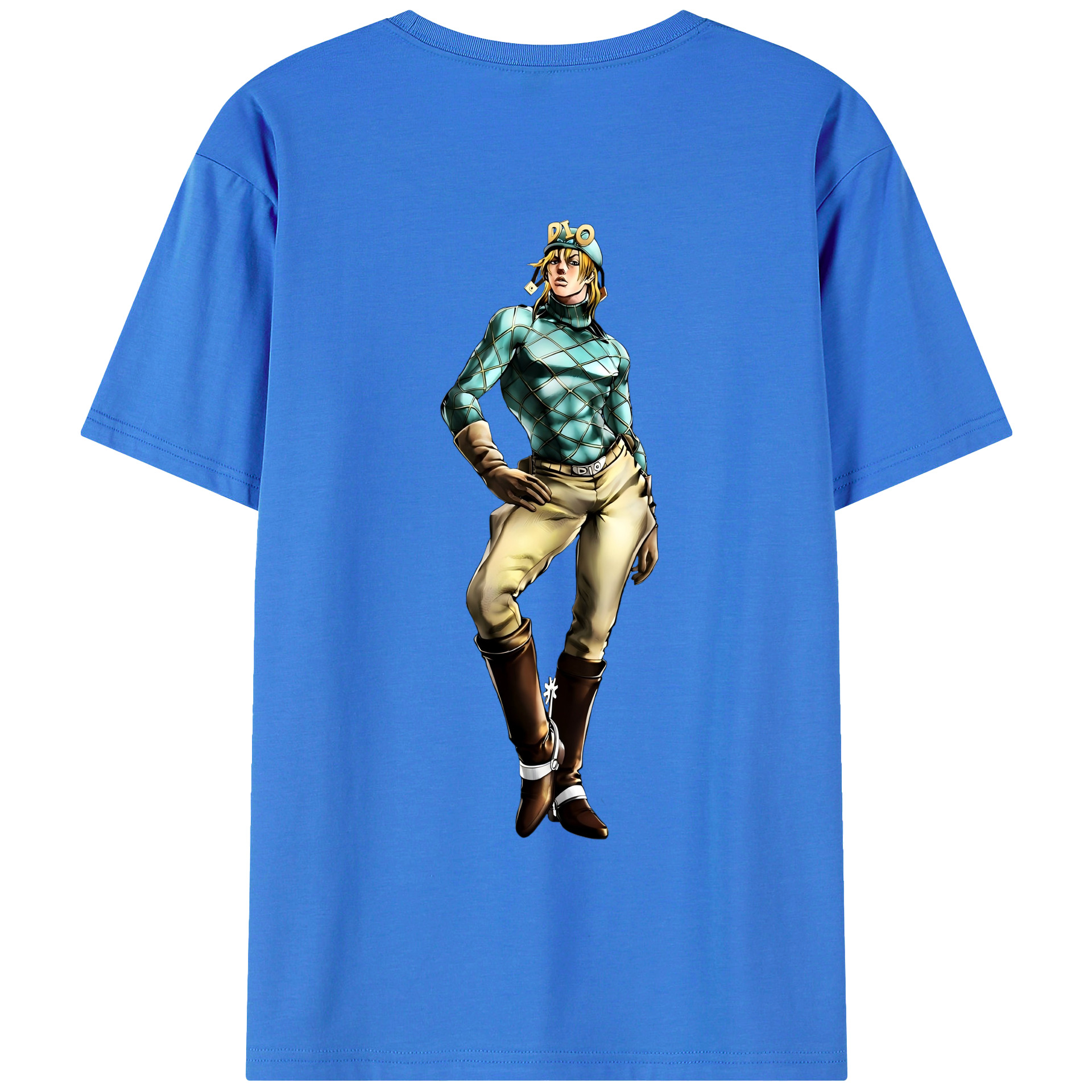 （画像用） ジョジョの奇妙な冒険 ディオ?ブランドー JoJo's Bizarre Adventure Dio Brando 綿100％ メンズ半袖Tシャツ（バックプリント） 通気性