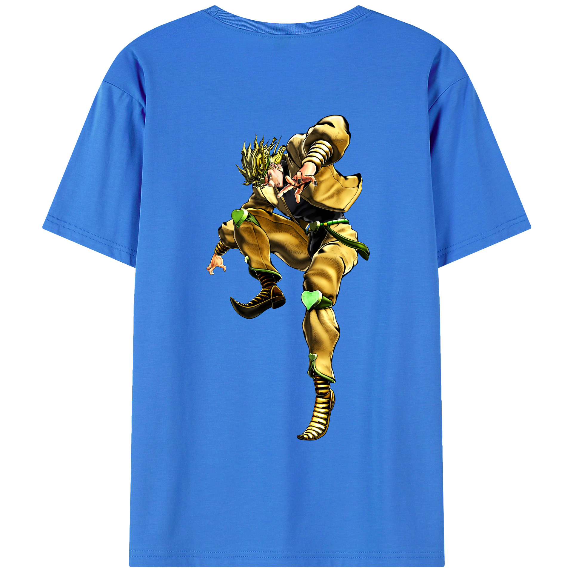 （画像用） ジョジョの奇妙な冒険 ディオ?ブランドー JoJo's Bizarre Adventure Dio Brando 綿100％ メンズ半袖Tシャツ（バックプリント） 通気性