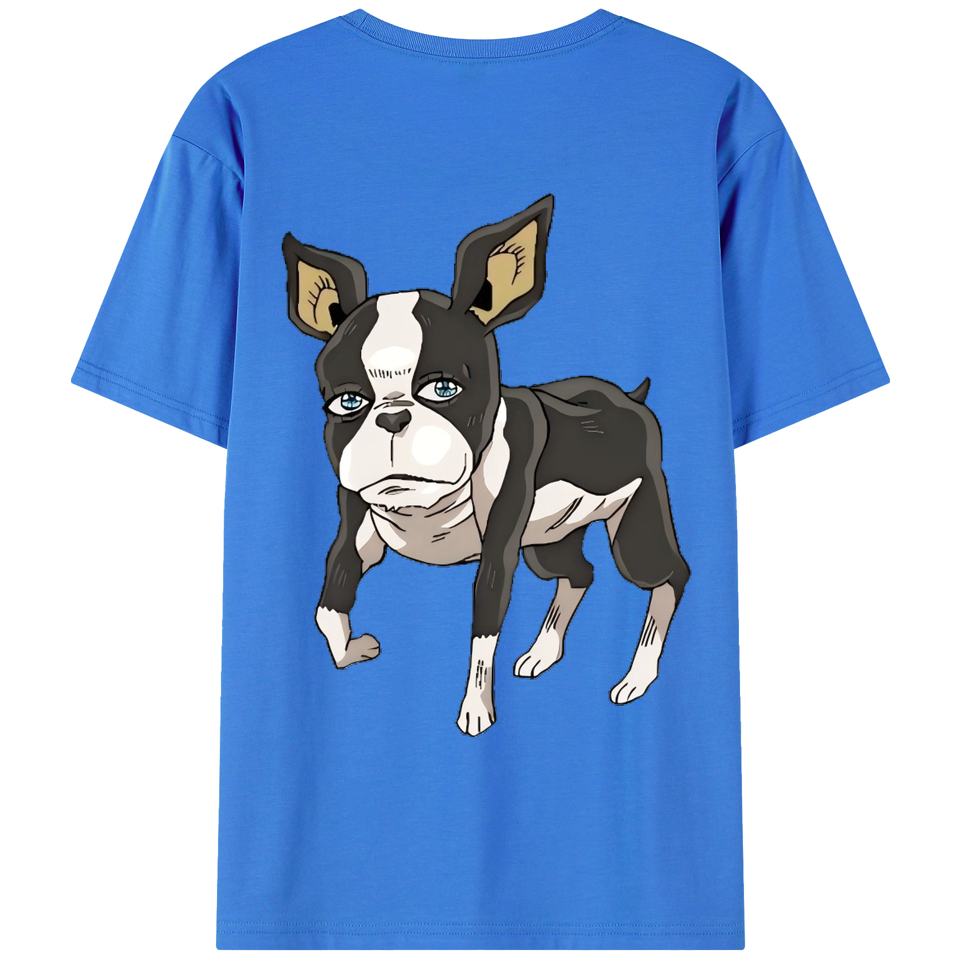 （画像用） ジョジョの奇妙な冒険 イギー JoJo's Bizarre Adventure Iggy 綿100％ メンズ半袖Tシャツ（バックプリント） 通気性
