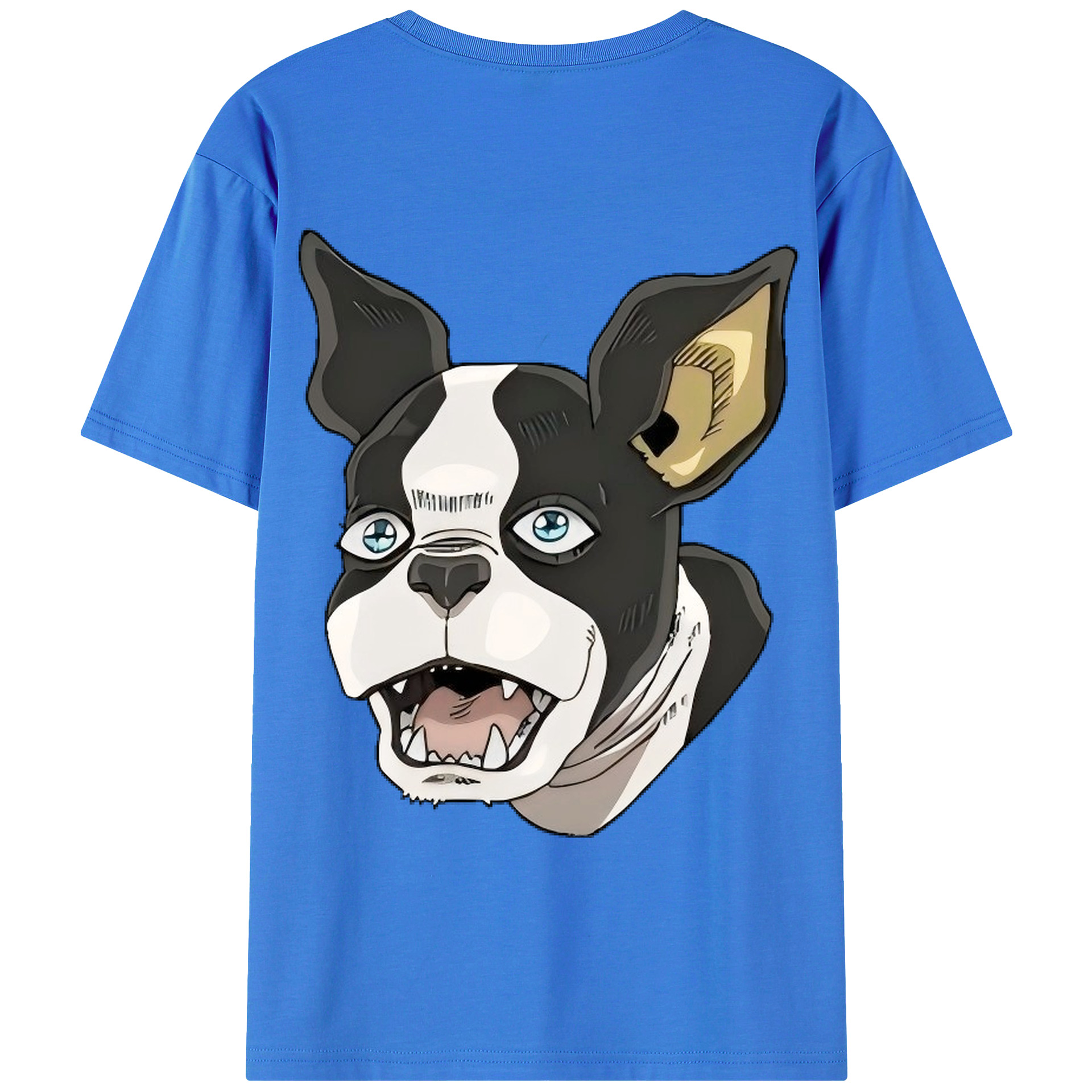 （画像用） ジョジョの奇妙な冒険 イギー JoJo's Bizarre Adventure Iggy 綿100％ メンズ半袖Tシャツ（バックプリント） 通気性