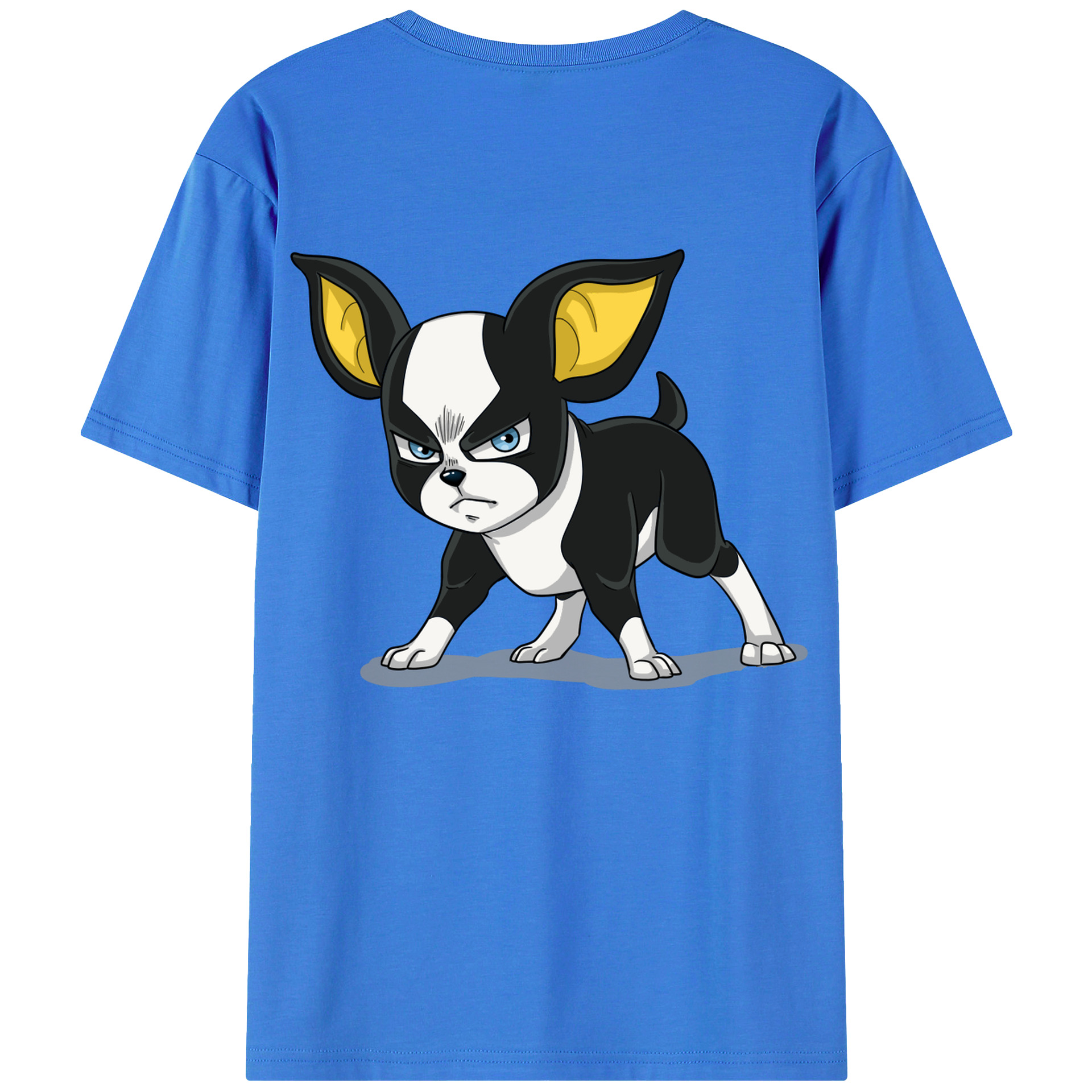 （画像用） ジョジョの奇妙な冒険 イギー JoJo's Bizarre Adventure Iggy 綿100％ メンズ半袖Tシャツ（バックプリント） 通気性