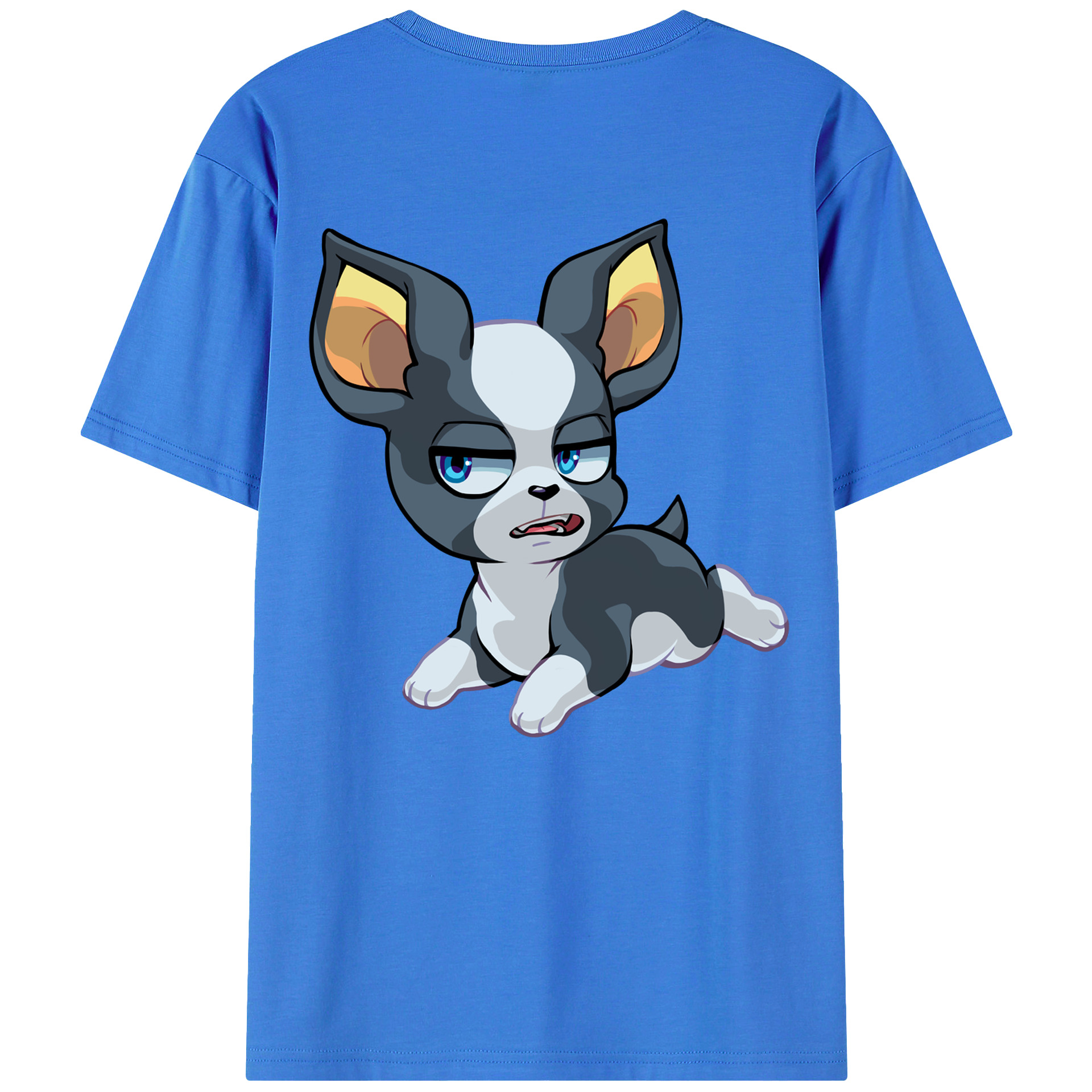 （画像用） ジョジョの奇妙な冒険 イギー JoJo's Bizarre Adventure Iggy 綿100％ メンズ半袖Tシャツ（バックプリント） 通気性