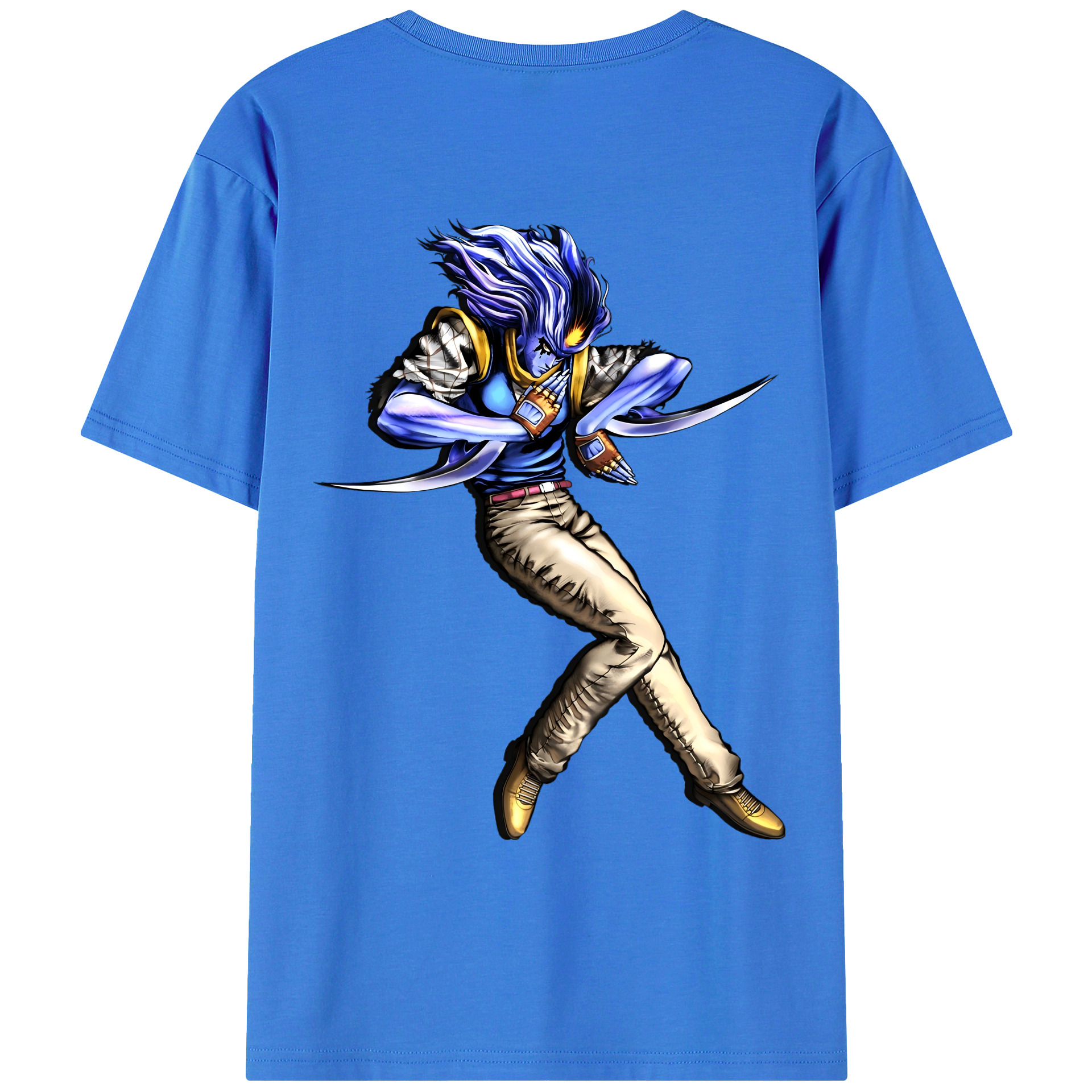 （画像用） ジョジョの奇妙な冒険 JoJo's Bizarre Adventure 綿100％ メンズ半袖Tシャツ（バックプリント） 通気性