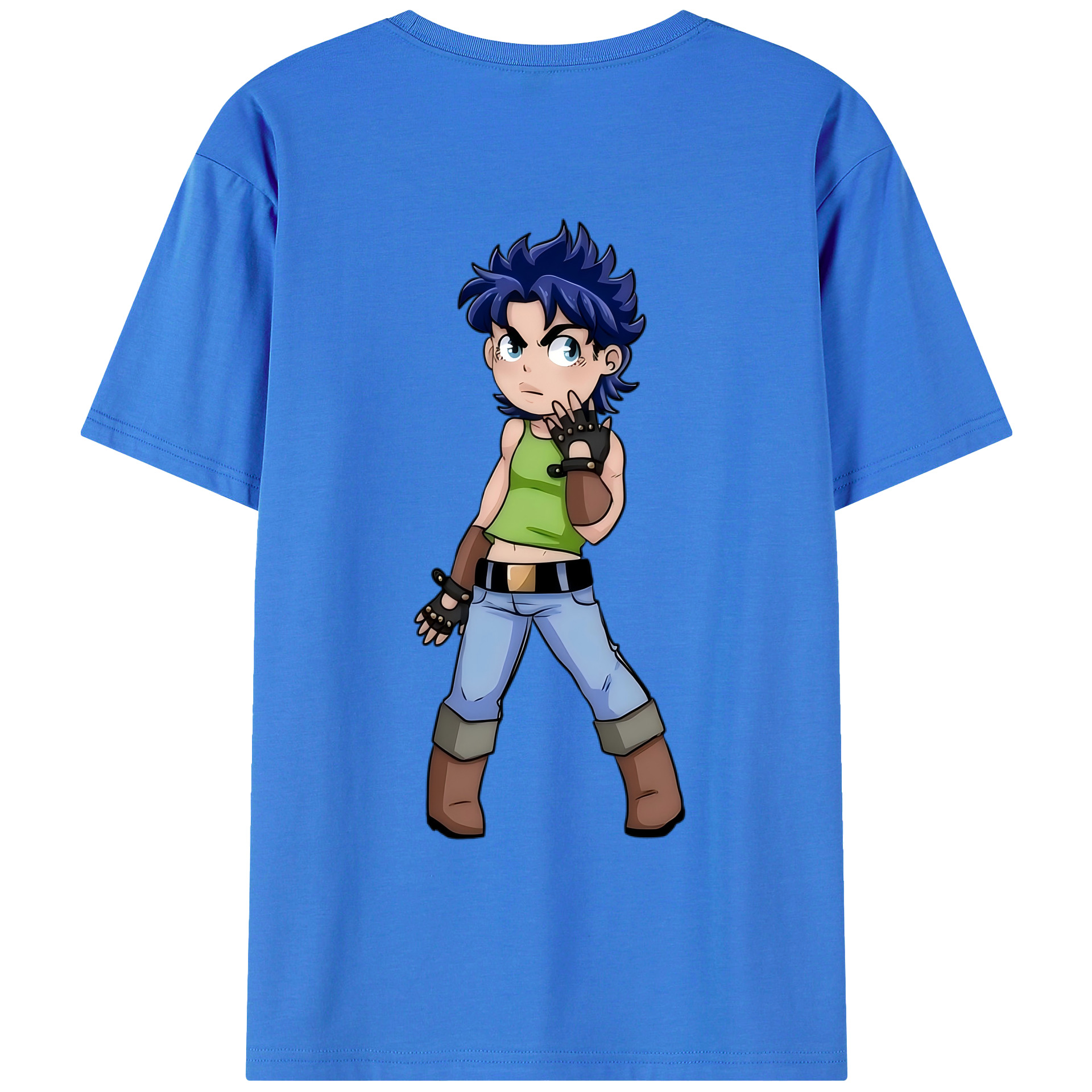 （画像用） ジョジョの奇妙な冒険 広瀨康一 JoJo's Bizarre Adventure Hirose Koichi 綿100％ メンズ半袖Tシャツ（バックプリント） 通気性