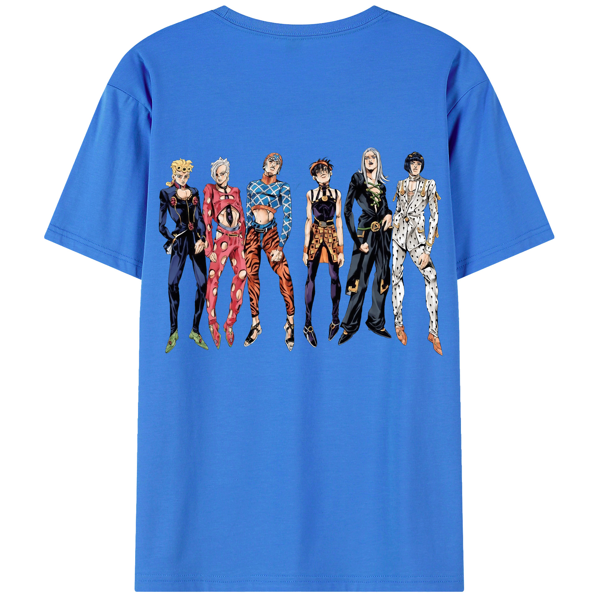 （画像用） ジョジョの奇妙な冒険 JoJo's Bizarre Adventure 綿100％ メンズ半袖Tシャツ（バックプリント） 通気性