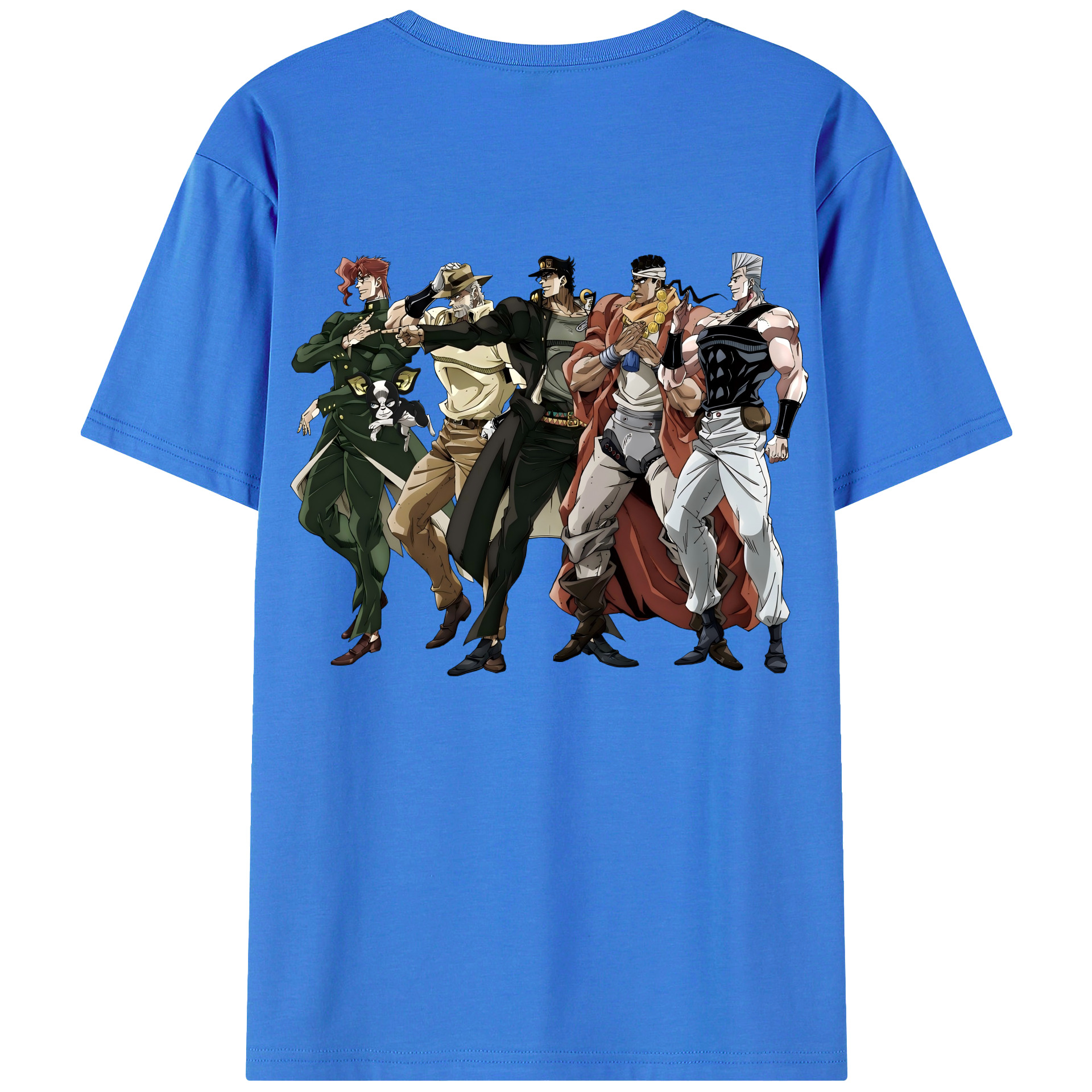 （画像用） ジョジョの奇妙な冒険 JoJo's Bizarre Adventure 綿100％ メンズ半袖Tシャツ（バックプリント） 通気性