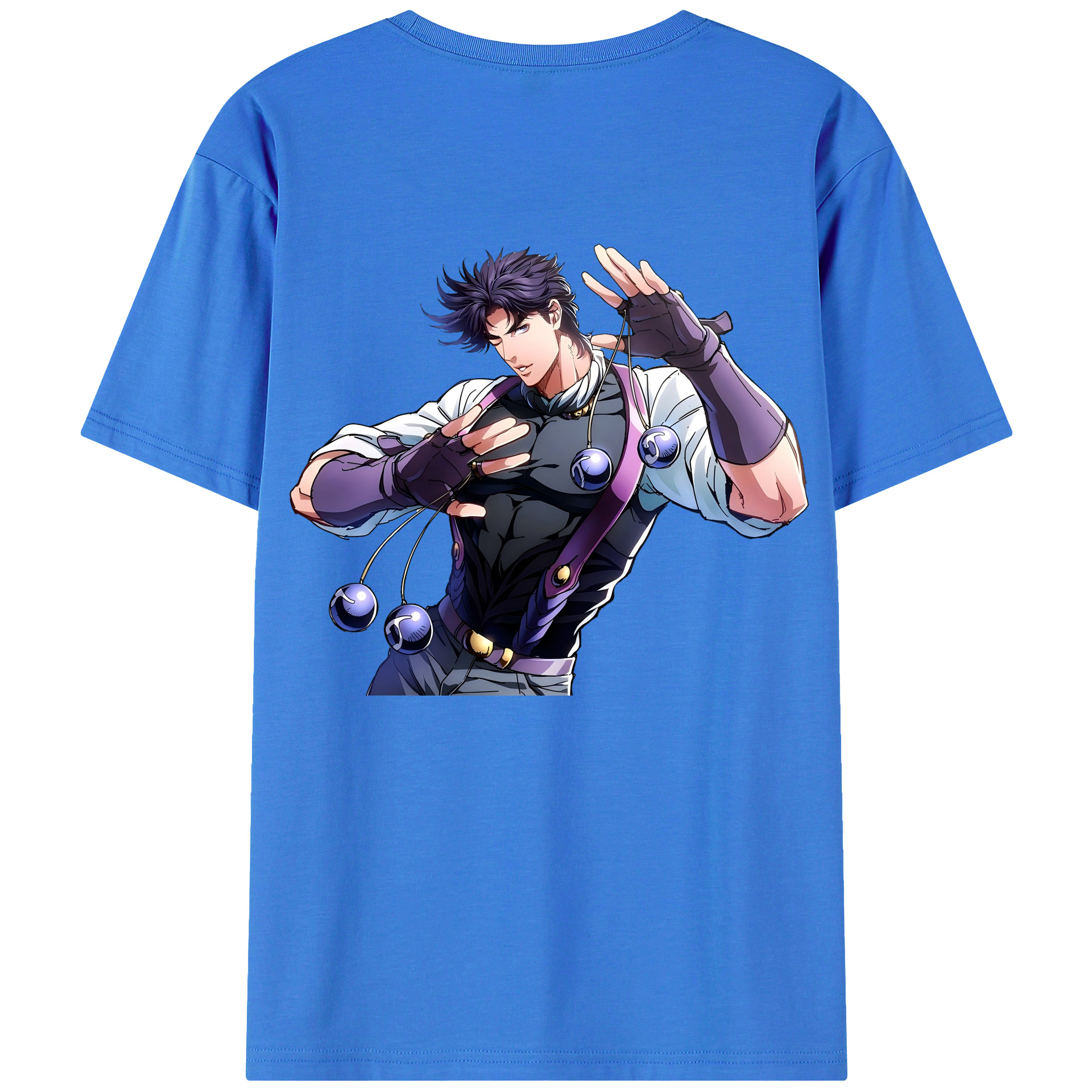 （画像用） ジョジョの奇妙な冒険 JoJo's Bizarre Adventure 綿100％ メンズ半袖Tシャツ（バックプリント） 通気性